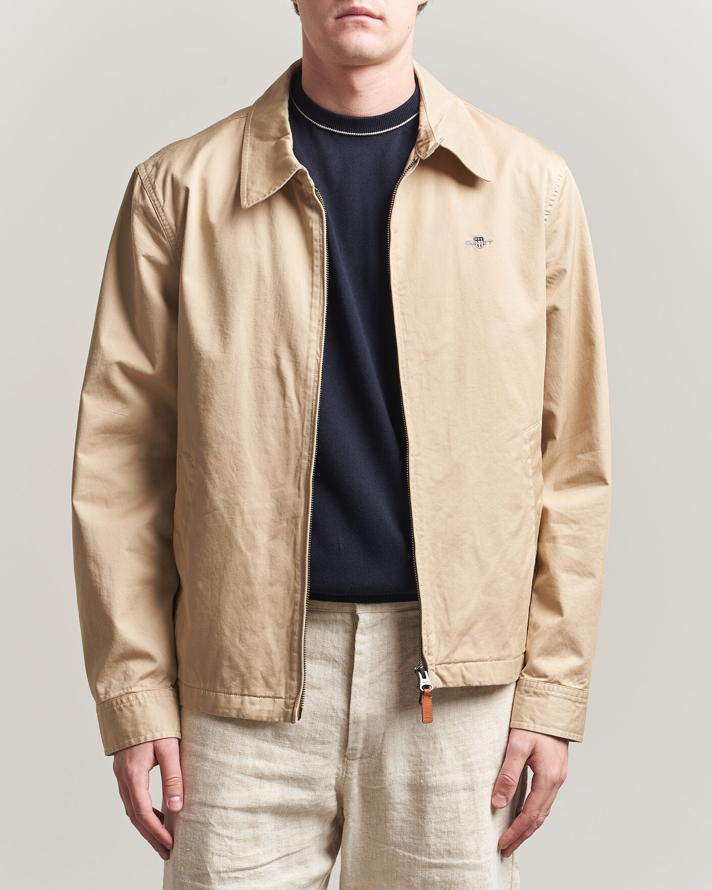 Heren | Jassen | Gant | Cotton Windcheater Jacket Oat Beige