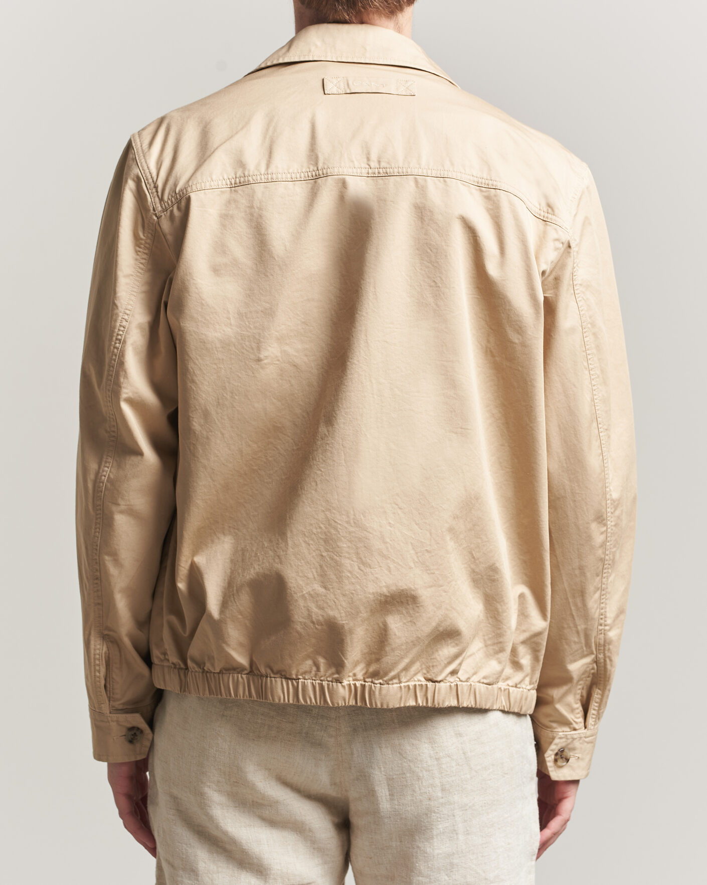 Heren | Jassen | GANT | Cotton Windcheater Jacket Oat Beige