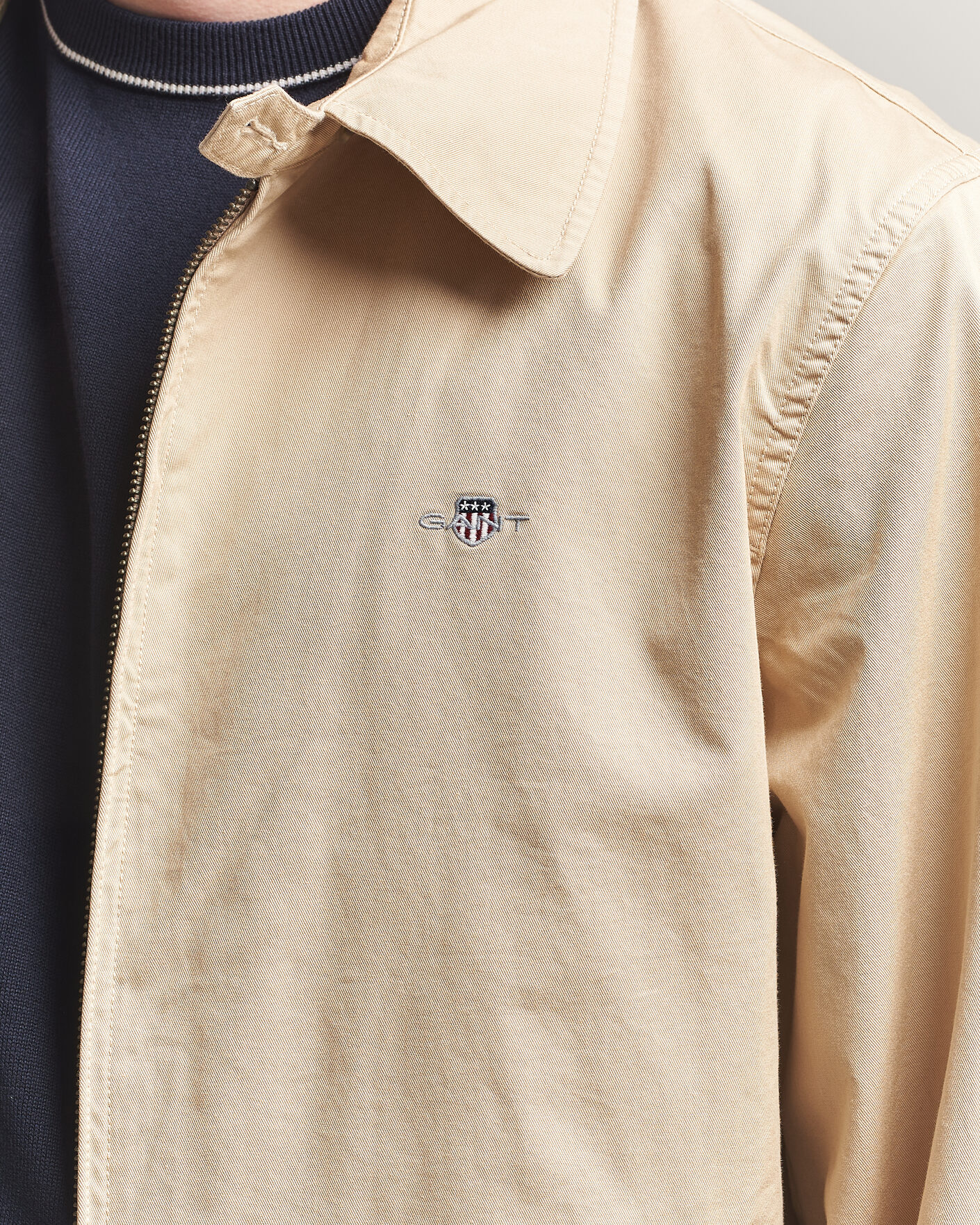 Heren | Jassen | Gant | Cotton Windcheater Jacket Oat Beige