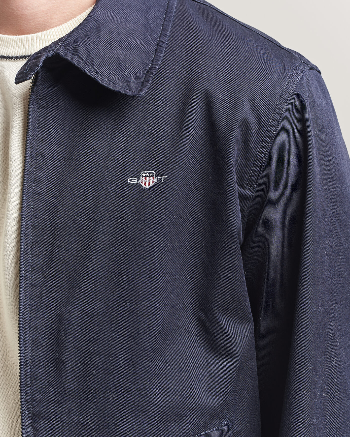 Heren | Jassen | Gant | Cotton Windcheater Jacket Evening Blue