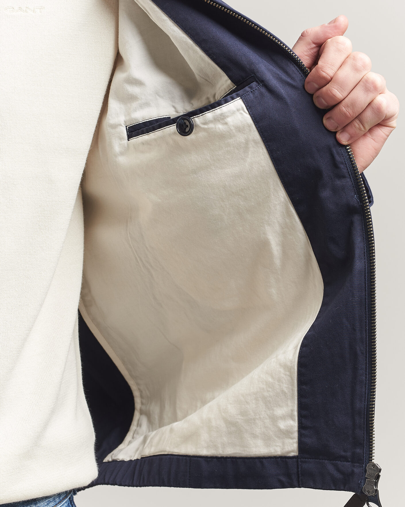 Heren | Jassen | Gant | Cotton Windcheater Jacket Evening Blue