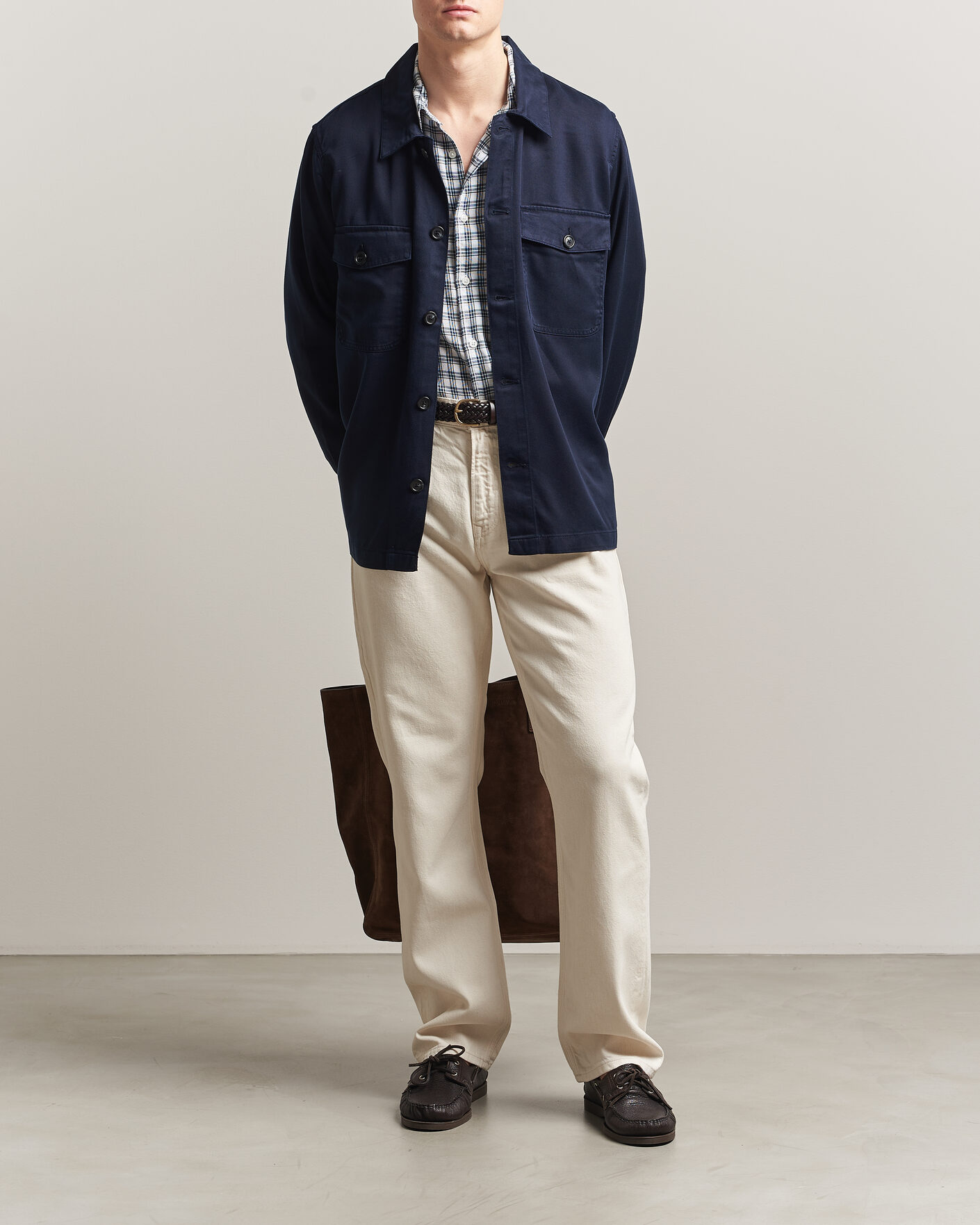 Heren | Overhemden | Gant | Regular Fit Lyocell Overshirt Evening Blue