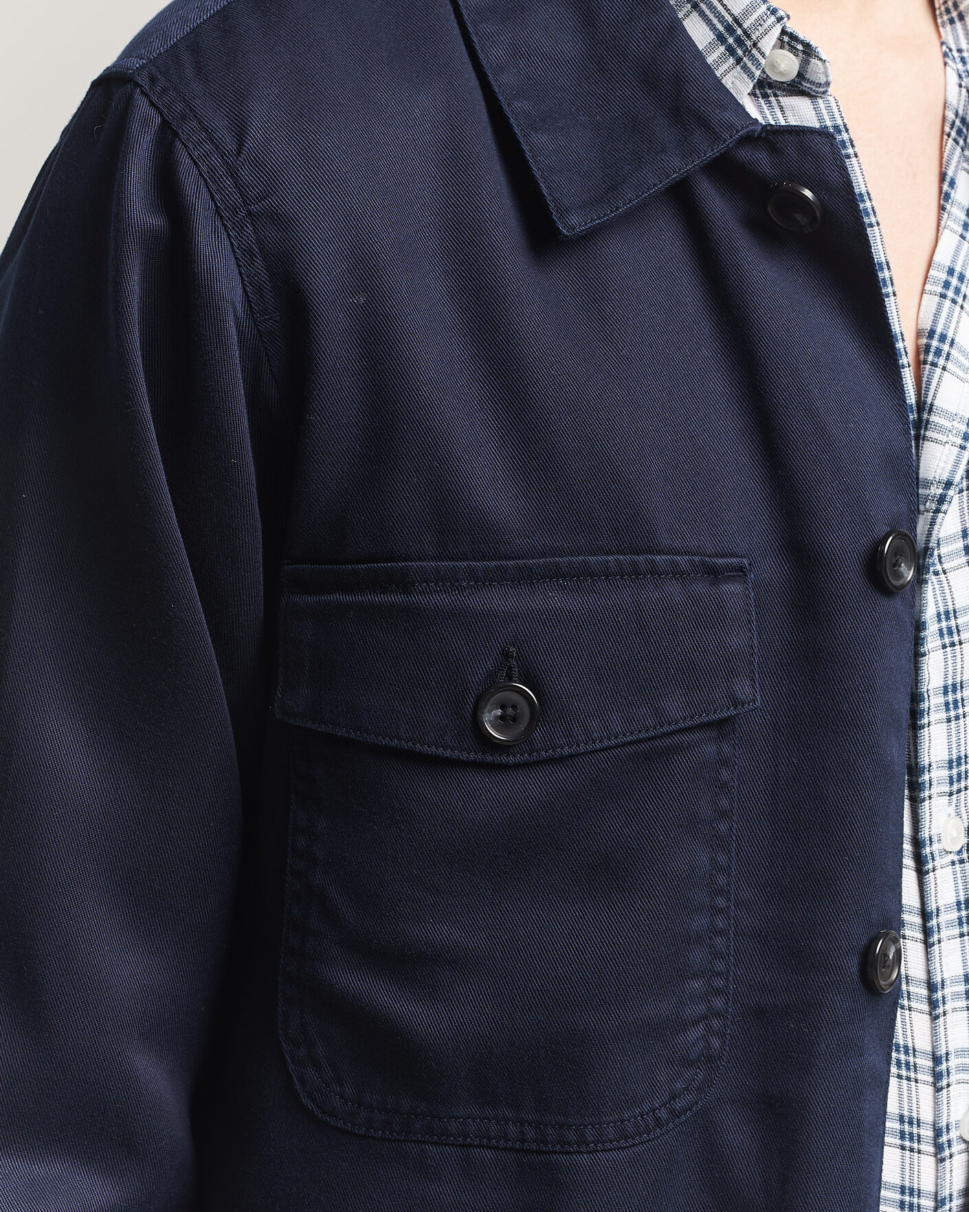 Heren | Overhemden | Gant | Regular Fit Lyocell Overshirt Evening Blue