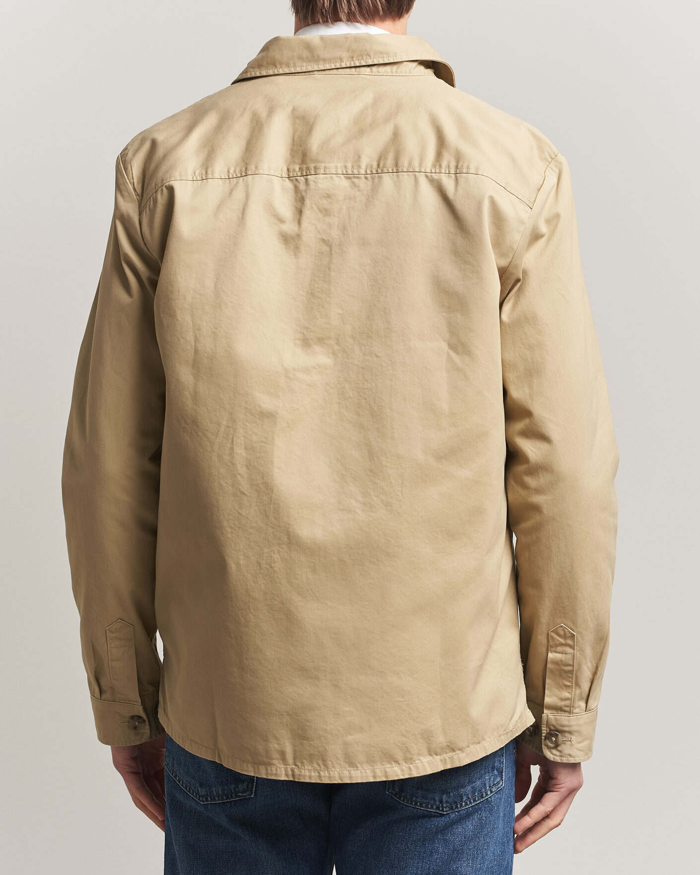 Heren | Overhemden | Gant | Regular Fit Cotton Twill Overshirt Woody Beige