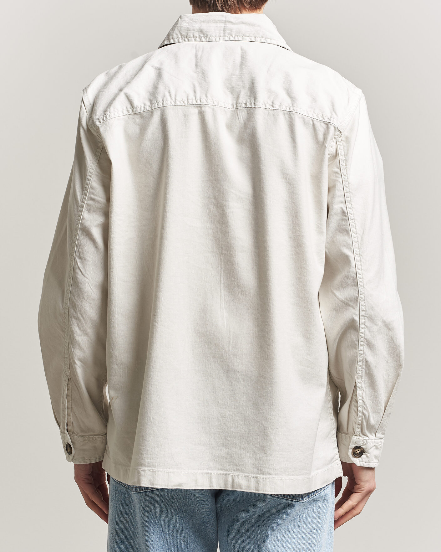 Heren | Overhemden | Gant | Regular Fit Cotton/Linen Overshirt Sand