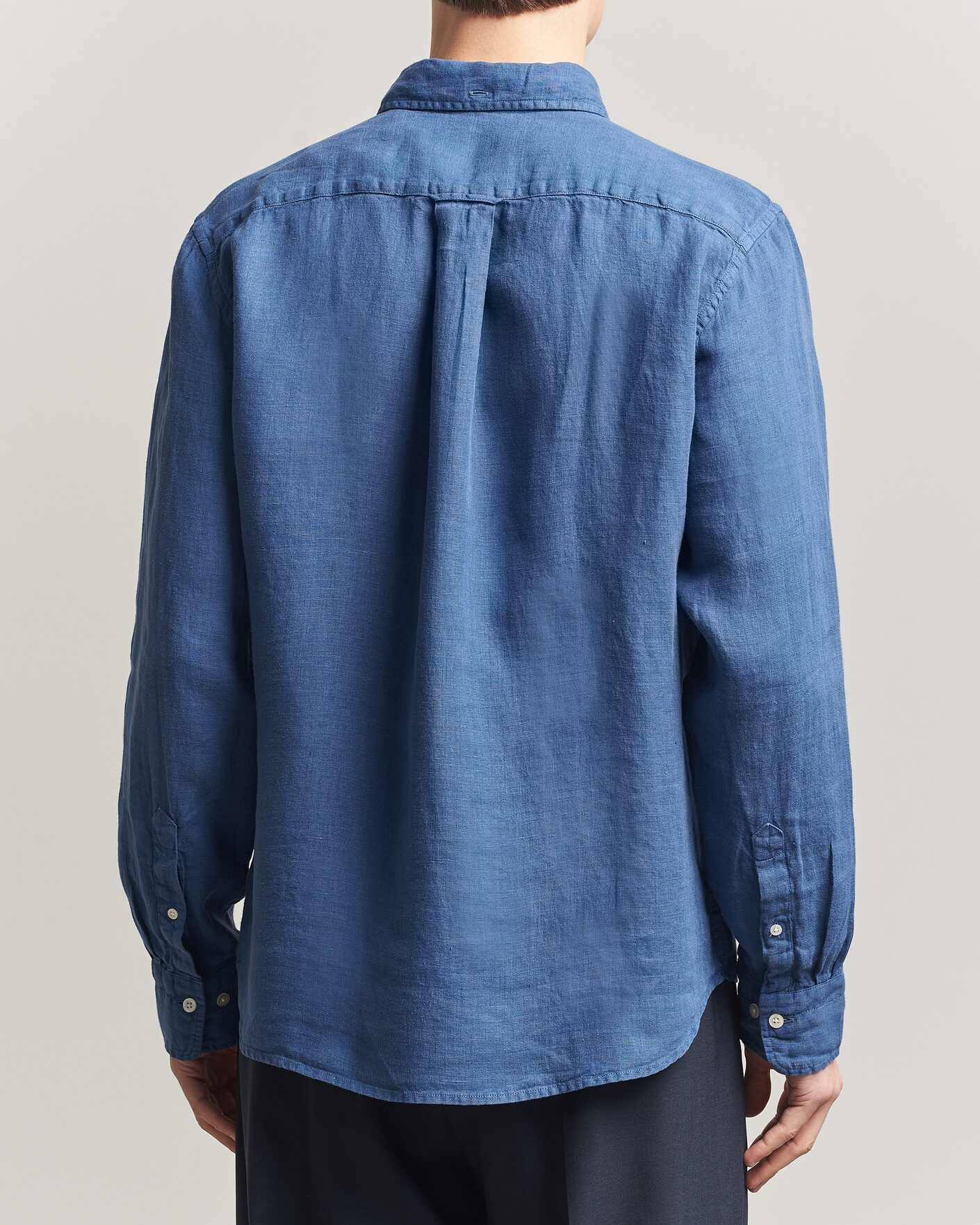 Heren | Overhemden | Gant | Regular Fit Garment Dyed Linen Shirt Vintage Blue