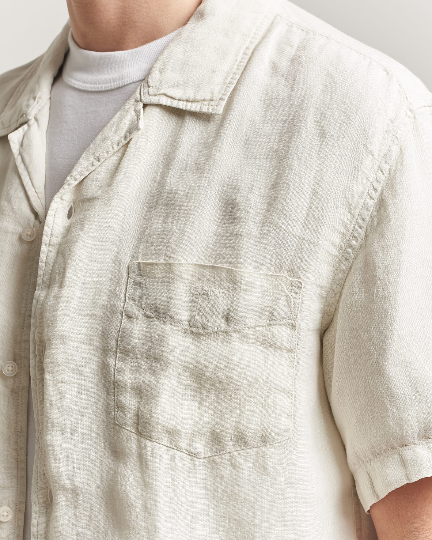 Heren | Overhemden | Gant | Regular Fit Garment Dyed Resort Shirt Sand