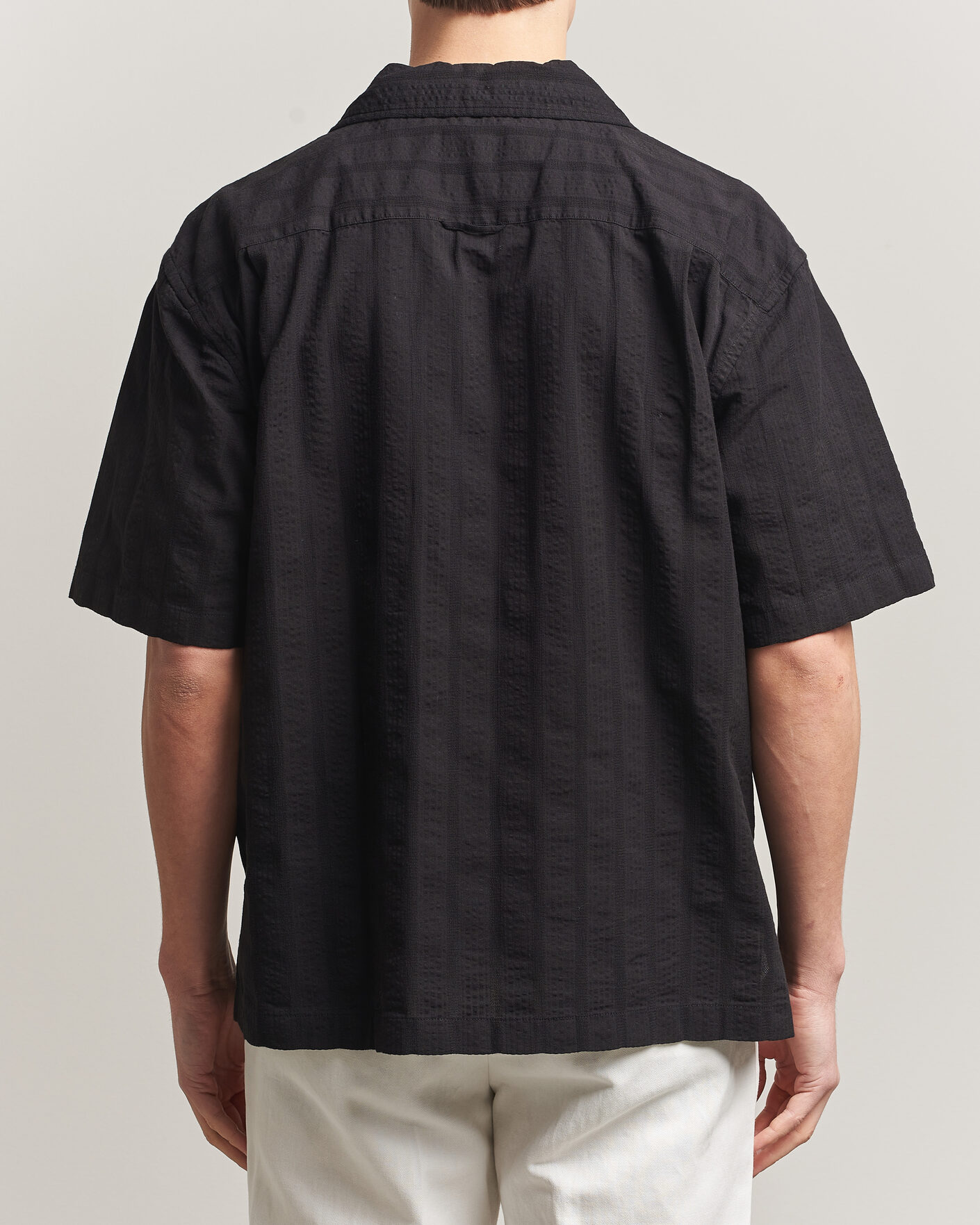 Heren | Overhemden | Gant | Relaxed Fit Dobby Striped Camp Shirt Black