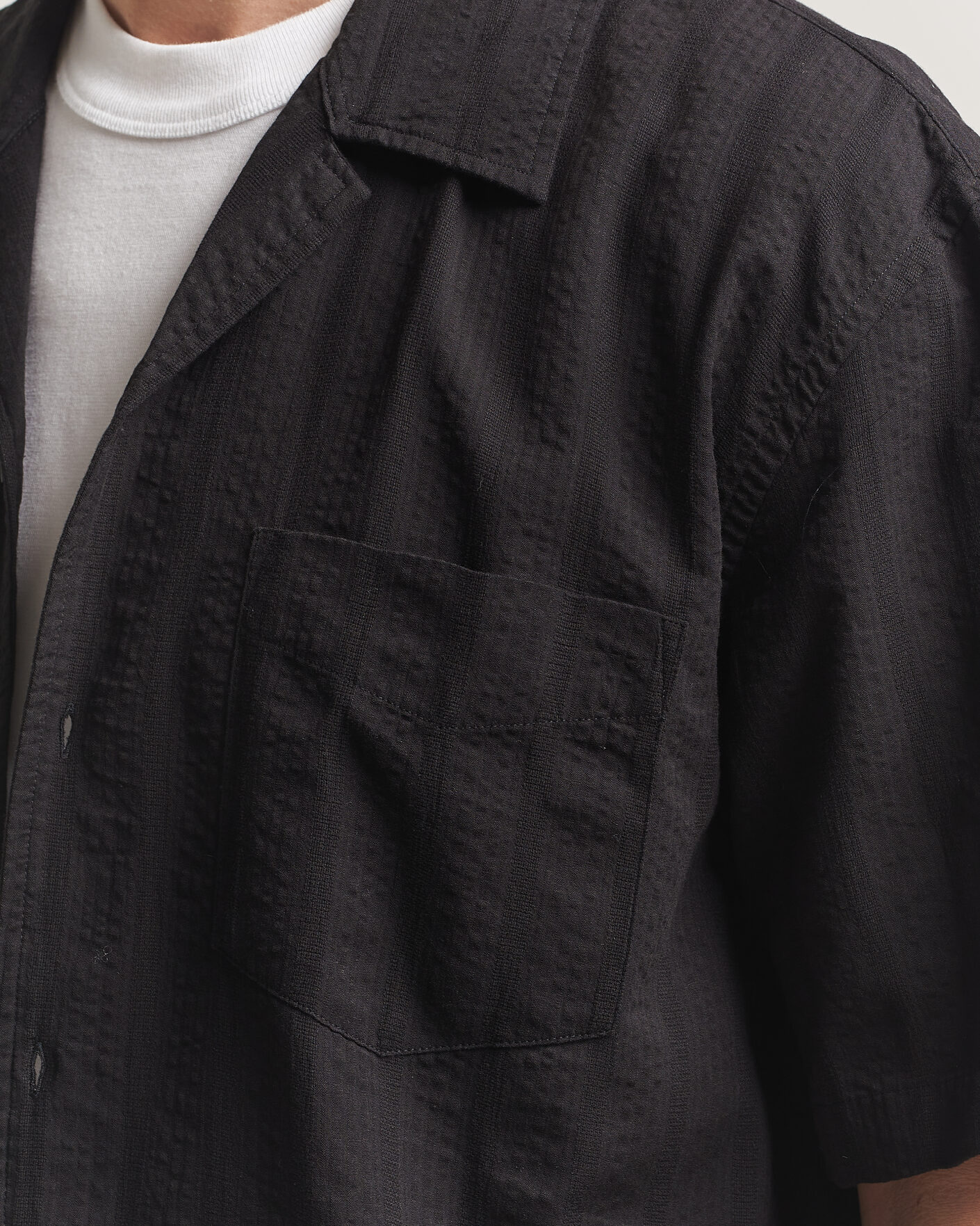 Heren | Overhemden | Gant | Relaxed Fit Dobby Striped Camp Shirt Black