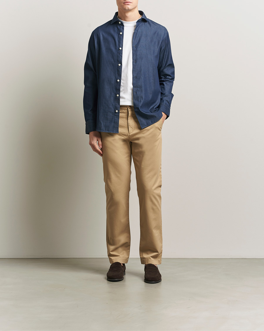 Heren | Overhemden | Gant | Regular Fit Indigo Twill Shirt Dark Indigo