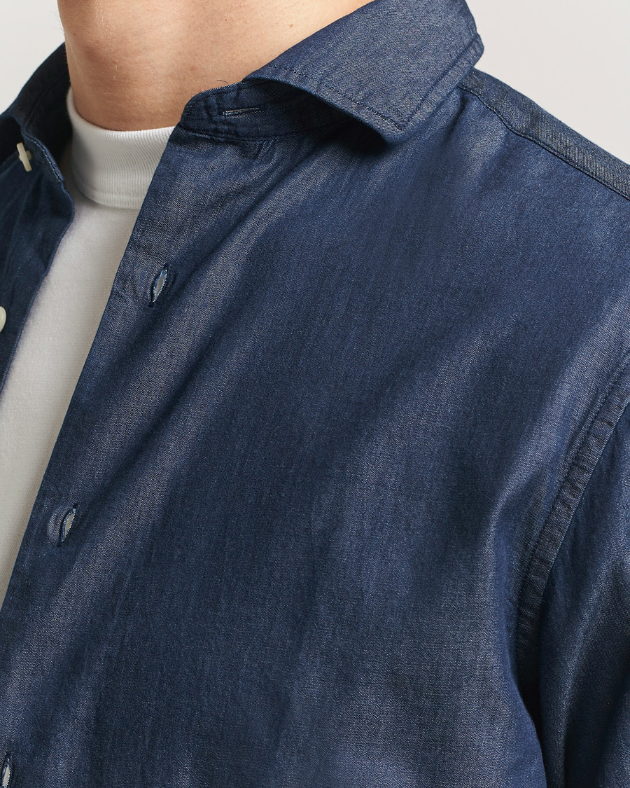 Heren | Overhemden | Gant | Regular Fit Indigo Twill Shirt Dark Indigo