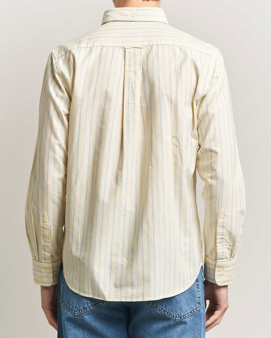 Heren | Overhemden | GANT | Regluar Fit Classic Oxford Striped Shirt Light Mustard Yellow