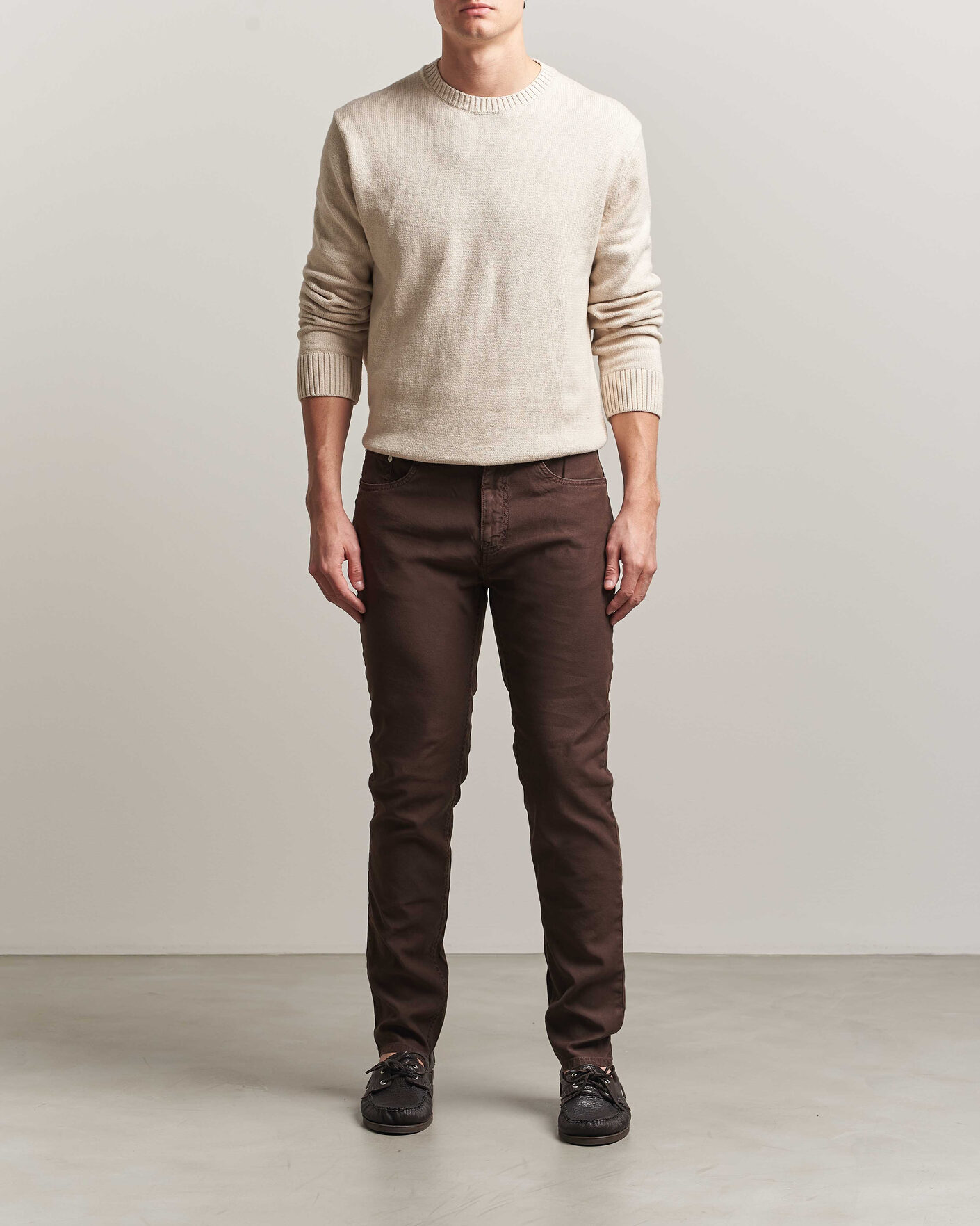 Heren | Broeken | Gant | Slim Fit Cotton/Linen 5-Pocket Pants Rich Brown