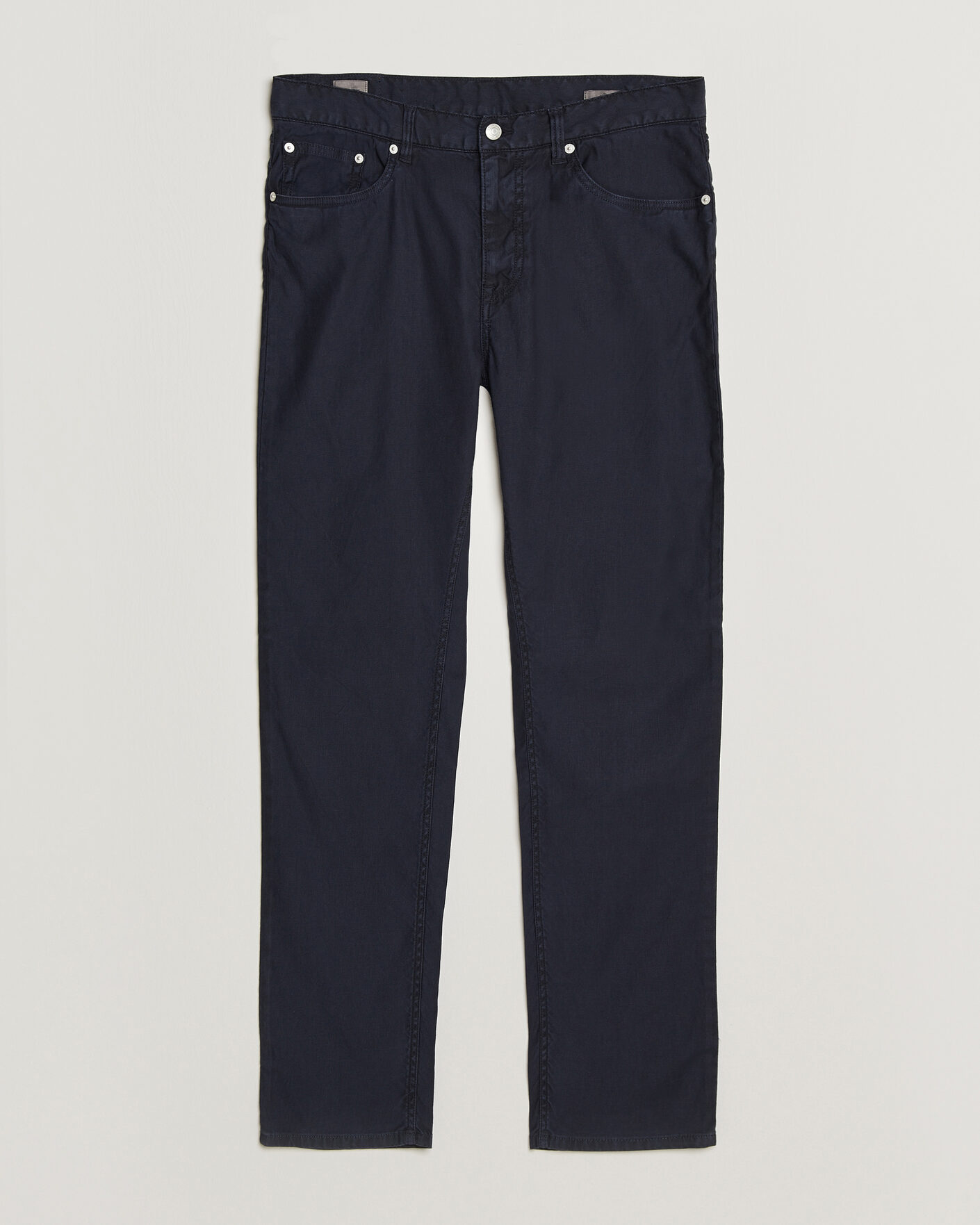 Heren | Broeken | Gant | Slim Fit Cotton/Linen 5-Pocket Pants Evening Blue
