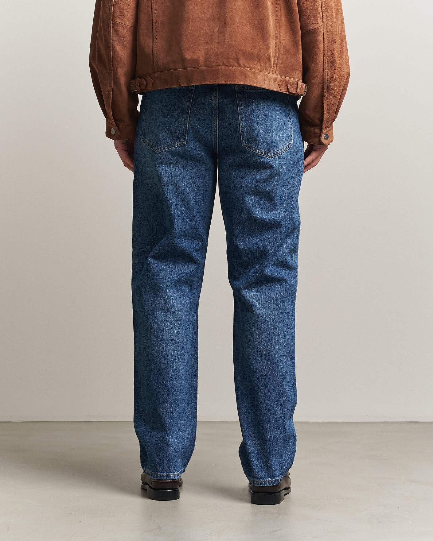 Heren | Jeans | GANT | Straight Fit Jeans Mid Blue Worn In