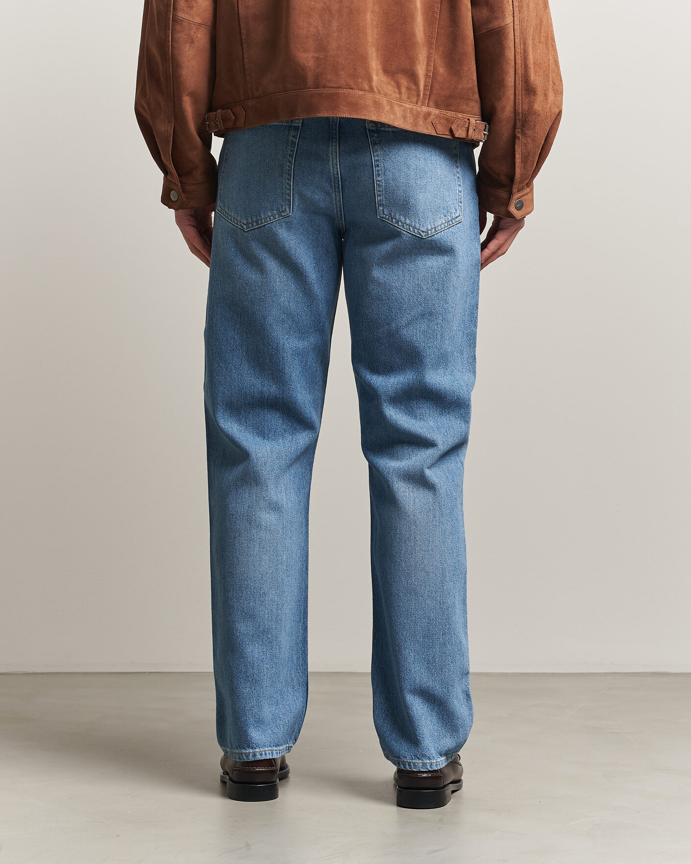 Heren | Broeken | Gant | Straight Fit Jeans Semi Light Blue Worn In