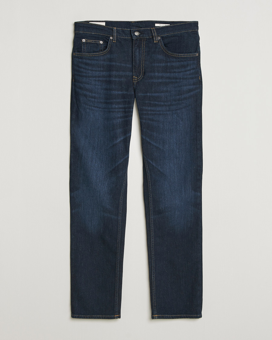 Heren | Broeken | Gant | Regular Fit Jeans Dark Blue Broken In