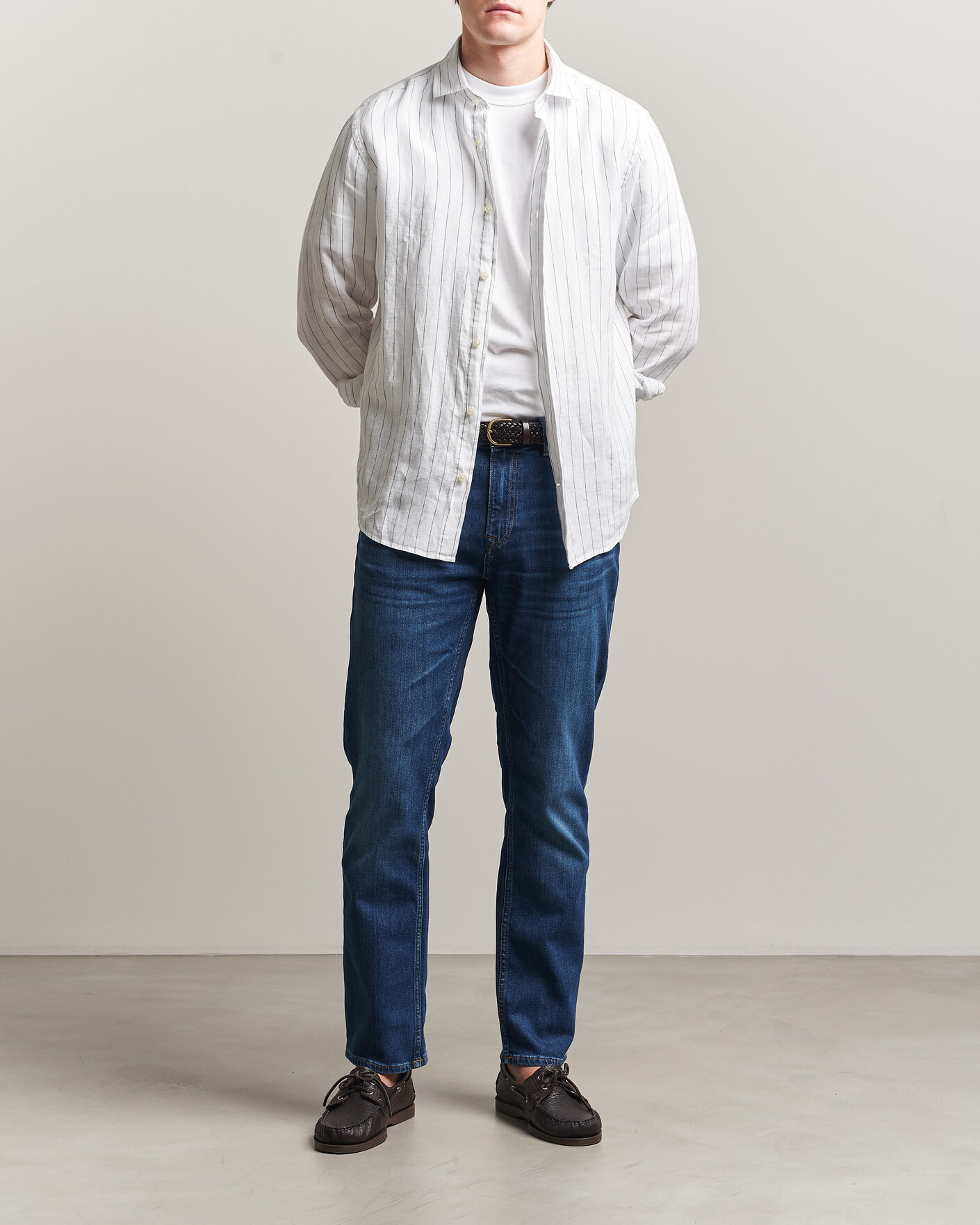 Heren | Broeken | Gant | Regular Fit Jeans Mid Blue Worn In