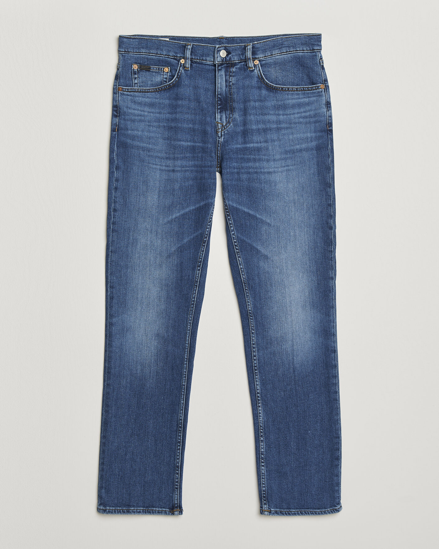 Heren | Jeans | GANT | Regular Fit Jeans Mid Blue Broken In