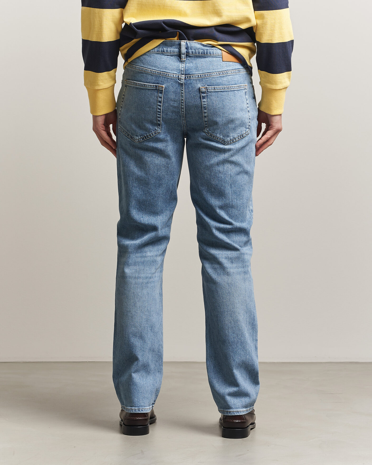 Heren | Broeken | Gant | Regular Fit Jeans Semi Light Blue Worn In