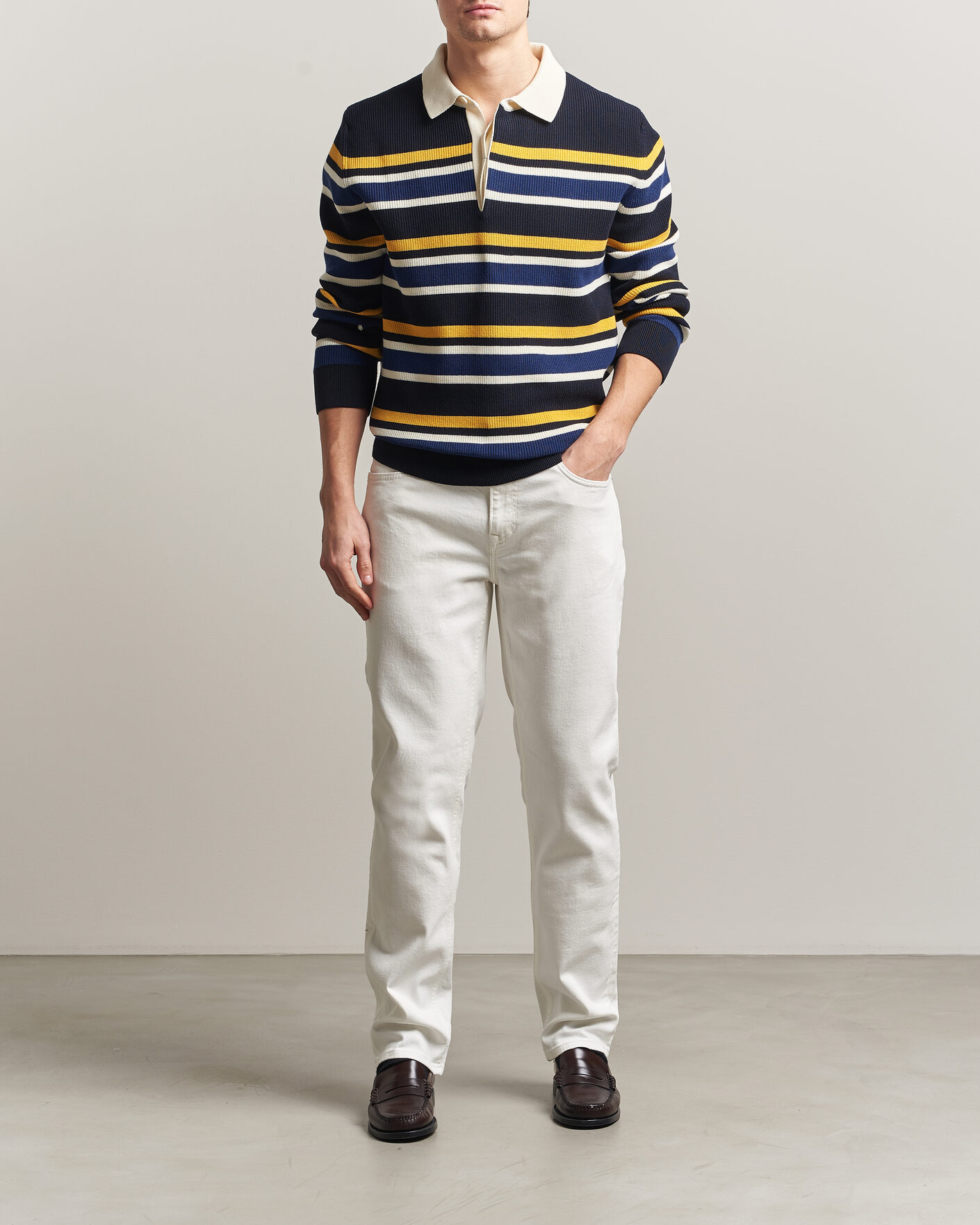 Heren | Broeken | Gant | Regular Fit Jeans Eggshell