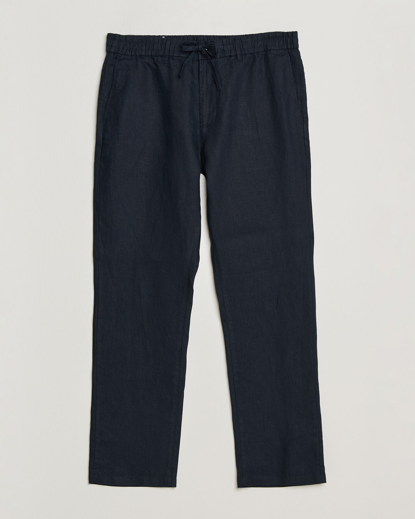 Heren | Broeken | Gant | Regular Fit Linen Drawstring Pants Evening Blue