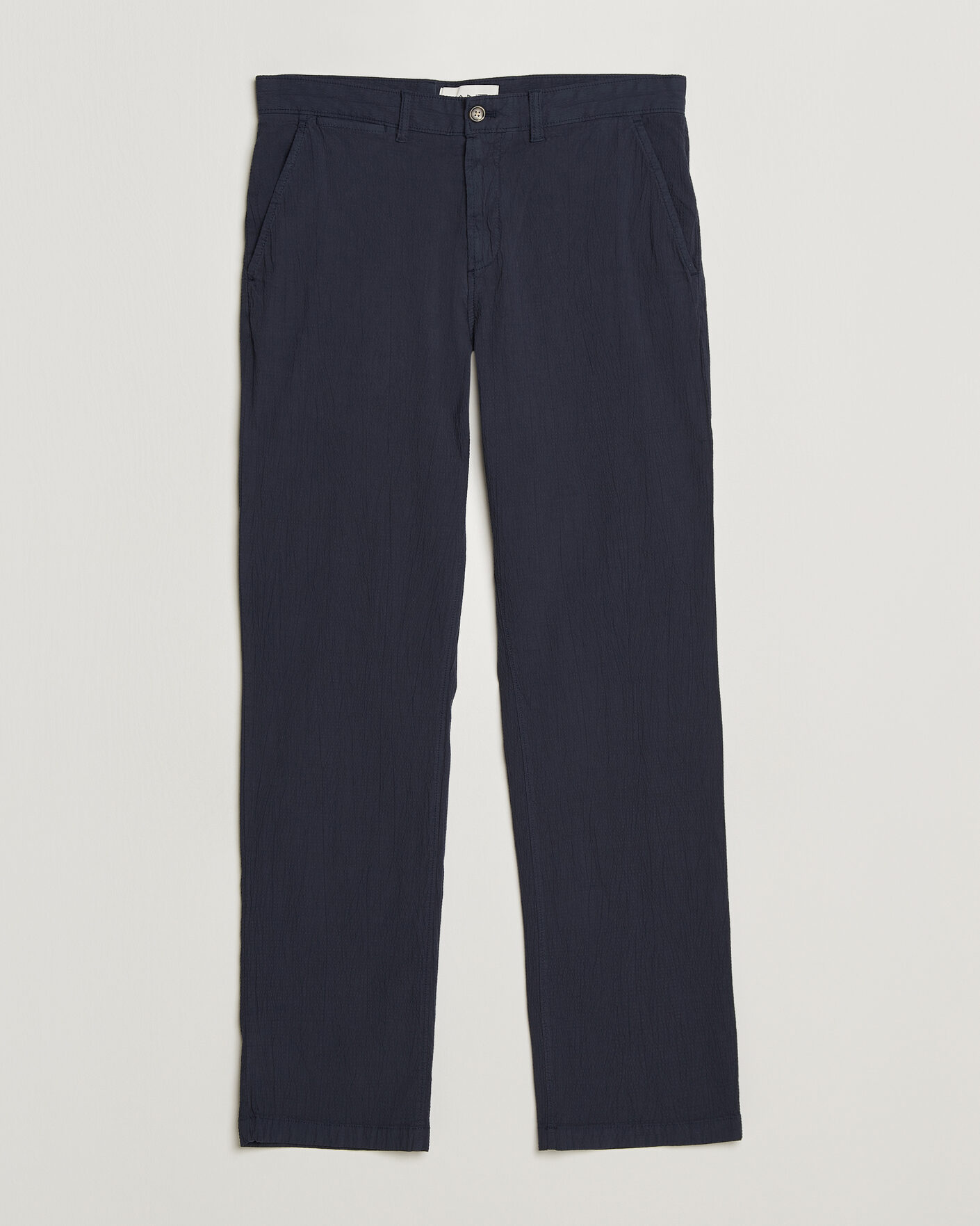 Heren | Broeken | Gant | Regular Fit Garment Dyed Seersucker Pants Evening Blue
