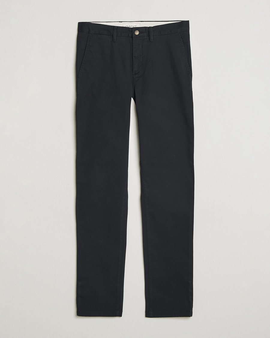 Heren | Broeken | GANT | Slim Fit Chinos Black
