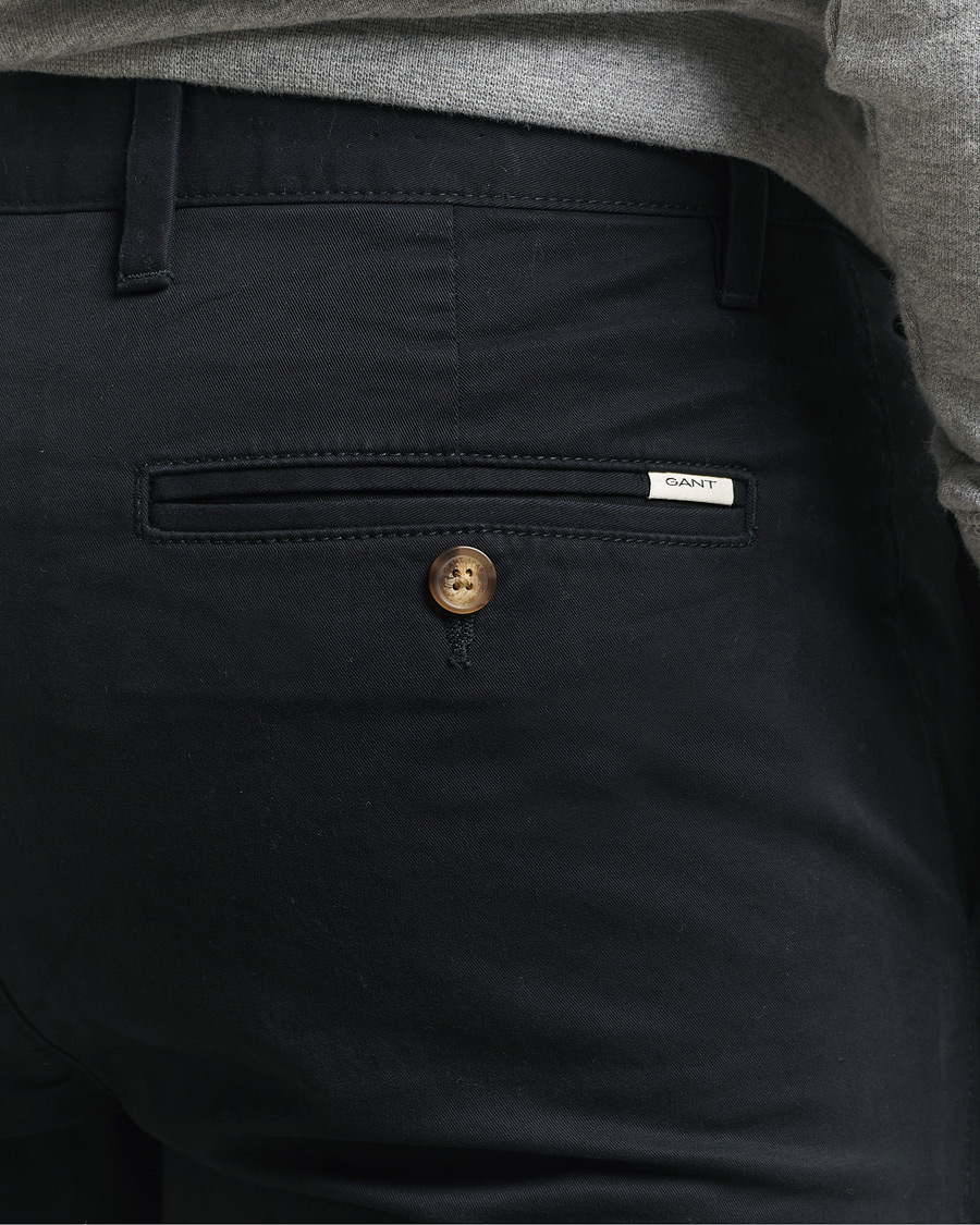 Heren | Broeken | GANT | Slim Fit Chinos Black