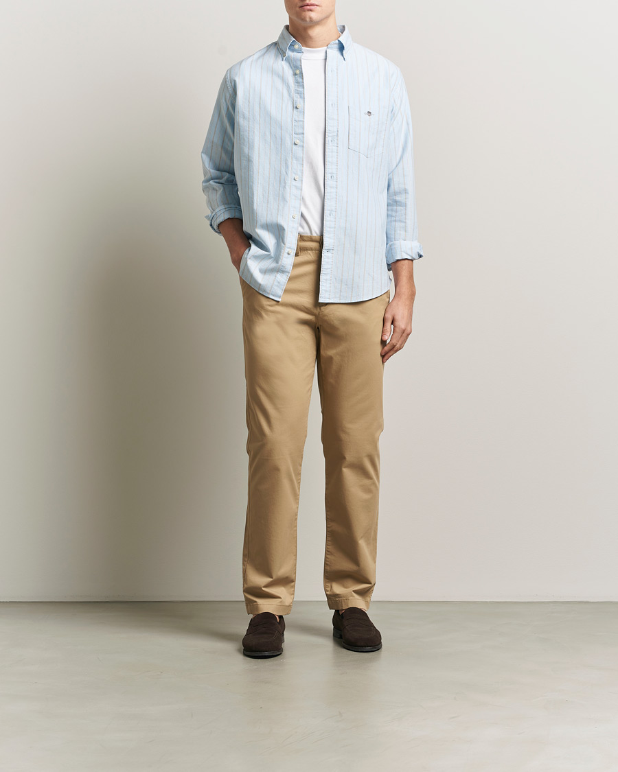 Heren | Broeken | GANT | Regular Fit Chinos Dark Khaki