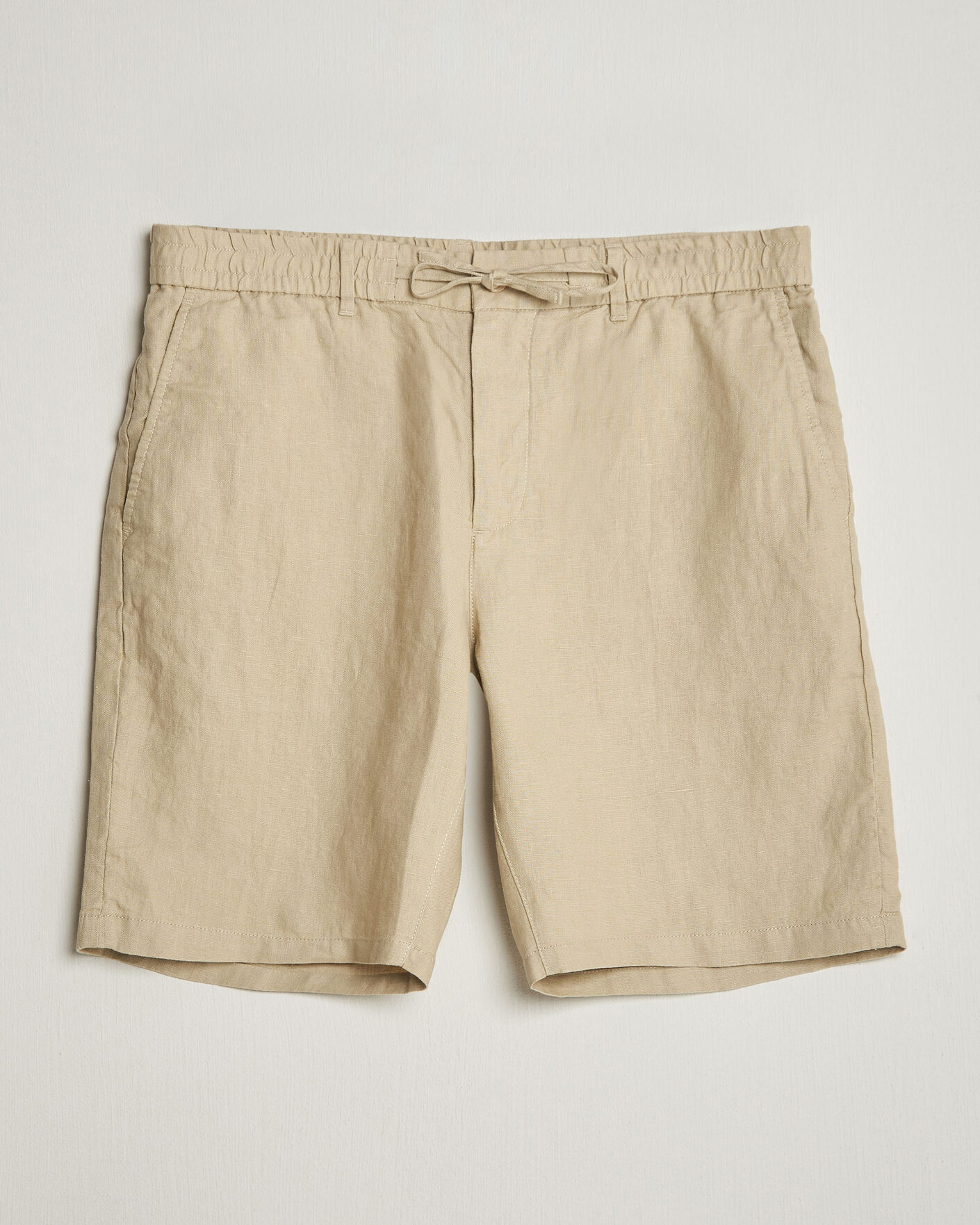 Heren | Korte broek | GANT | Regular Fit Linen Drawstring Shorts Oat Beige