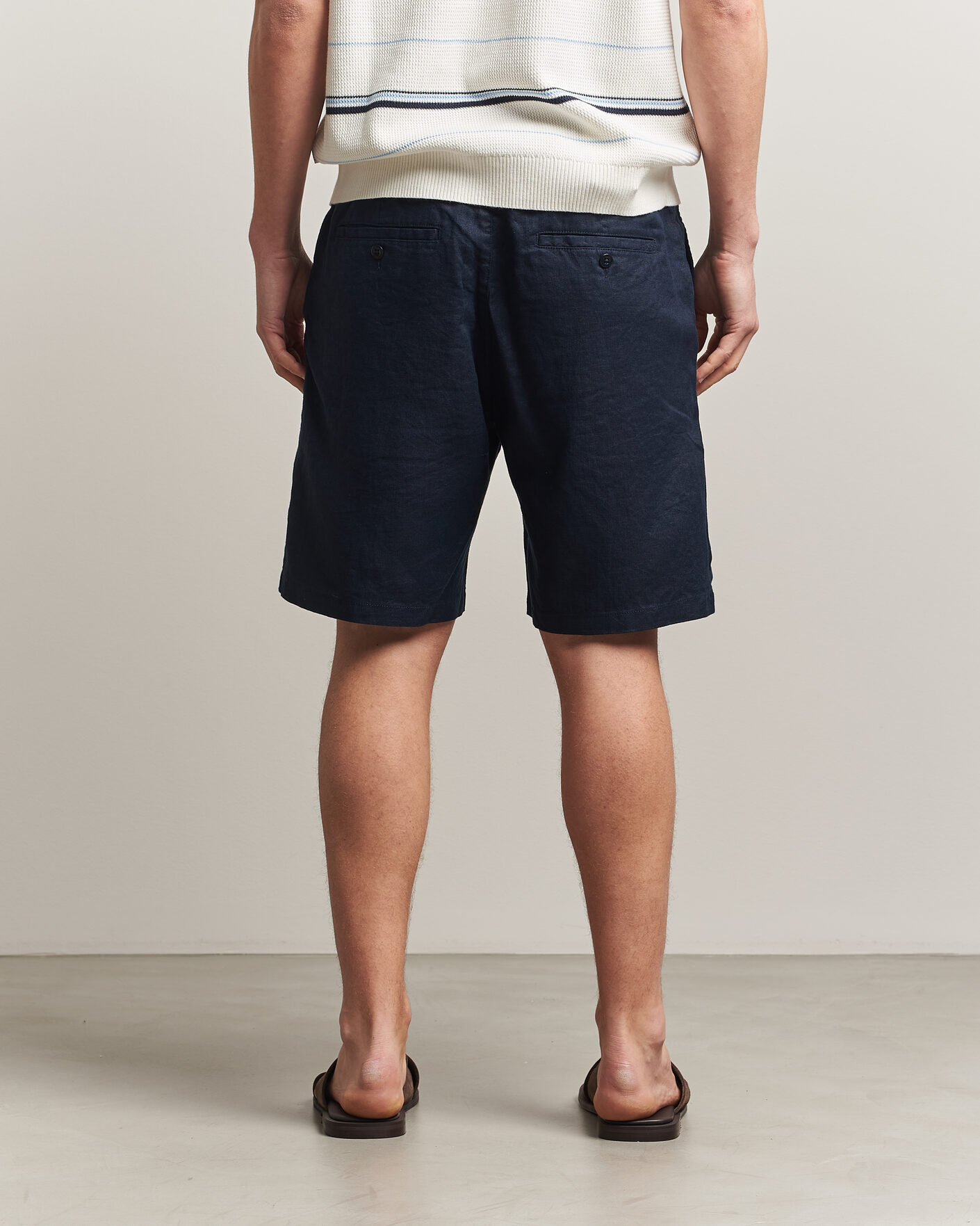 Heren | Korte broek | Gant | Regular Fit Linen Drawstring Shorts Evening Blue