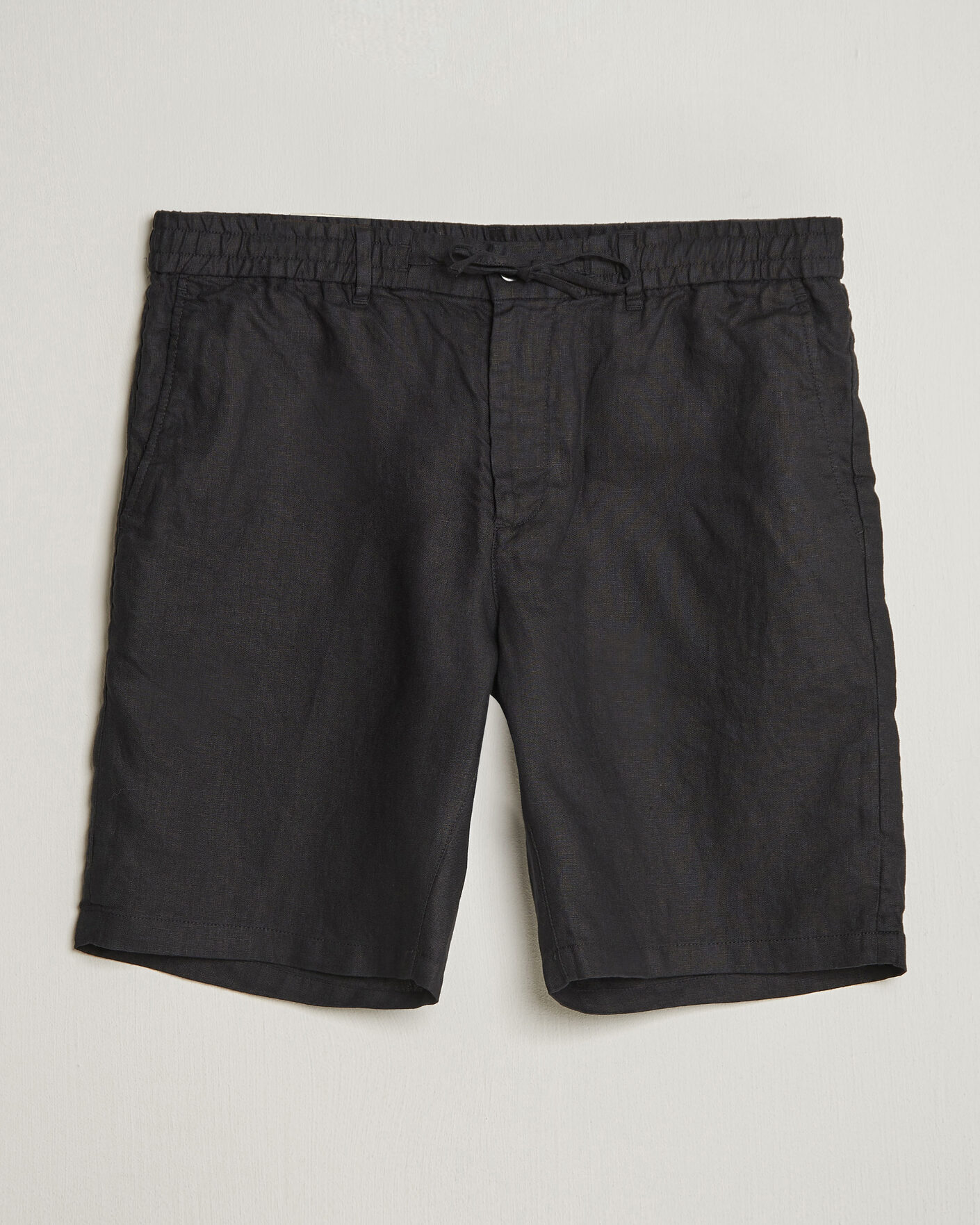 Heren | Korte broek | GANT | Regular Fit Linen Drawstring Shorts Black