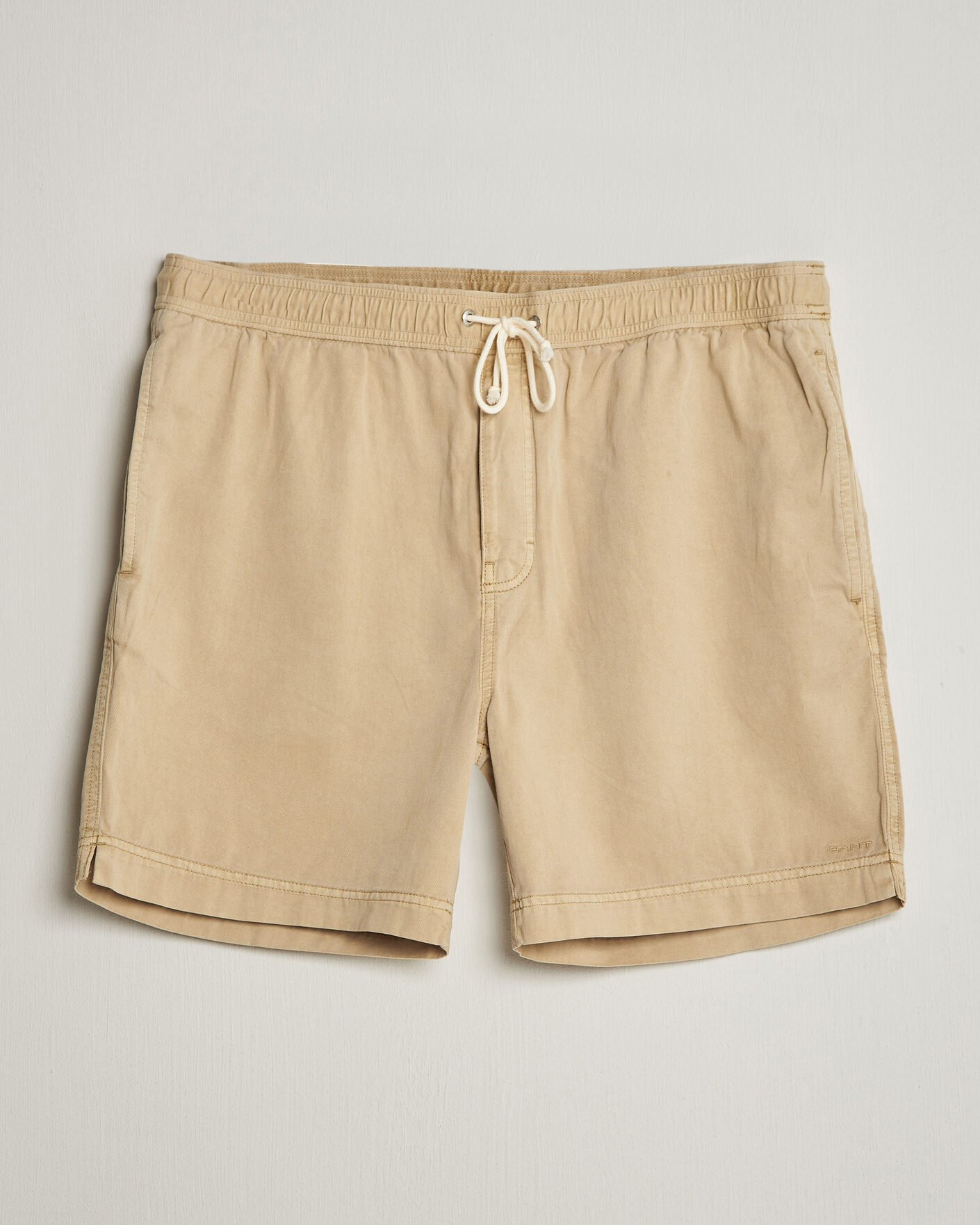 Heren | Korte broek | Gant | Regular Fit Sunfaded Drawstring Oat Beige