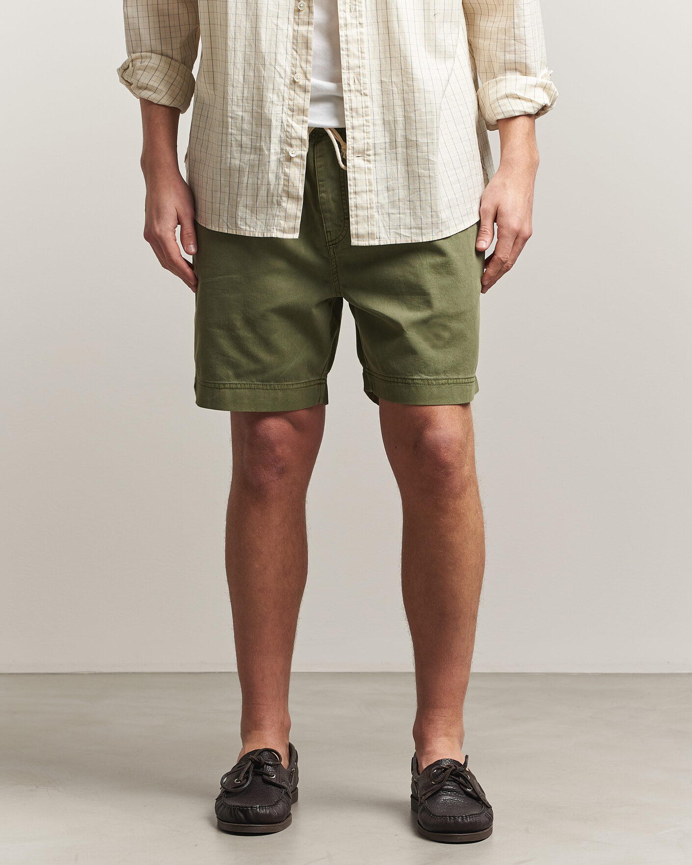 Heren | Korte broek | Gant | Regular Fit Sunfaded Drawstring Dry Herb Green