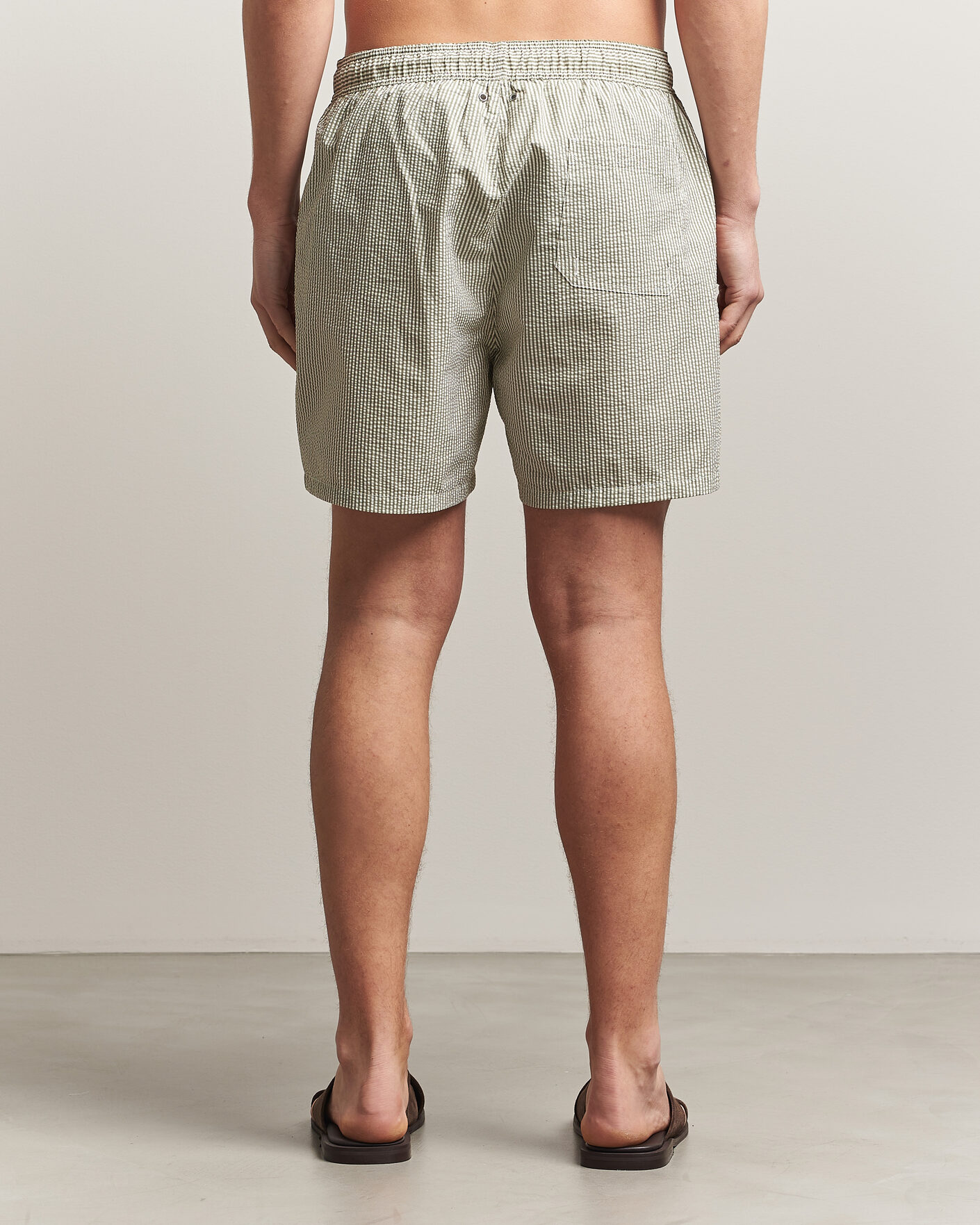 Heren | Zwembroek | Gant | Seersucker Striped Swimshorts Dry Herb Green