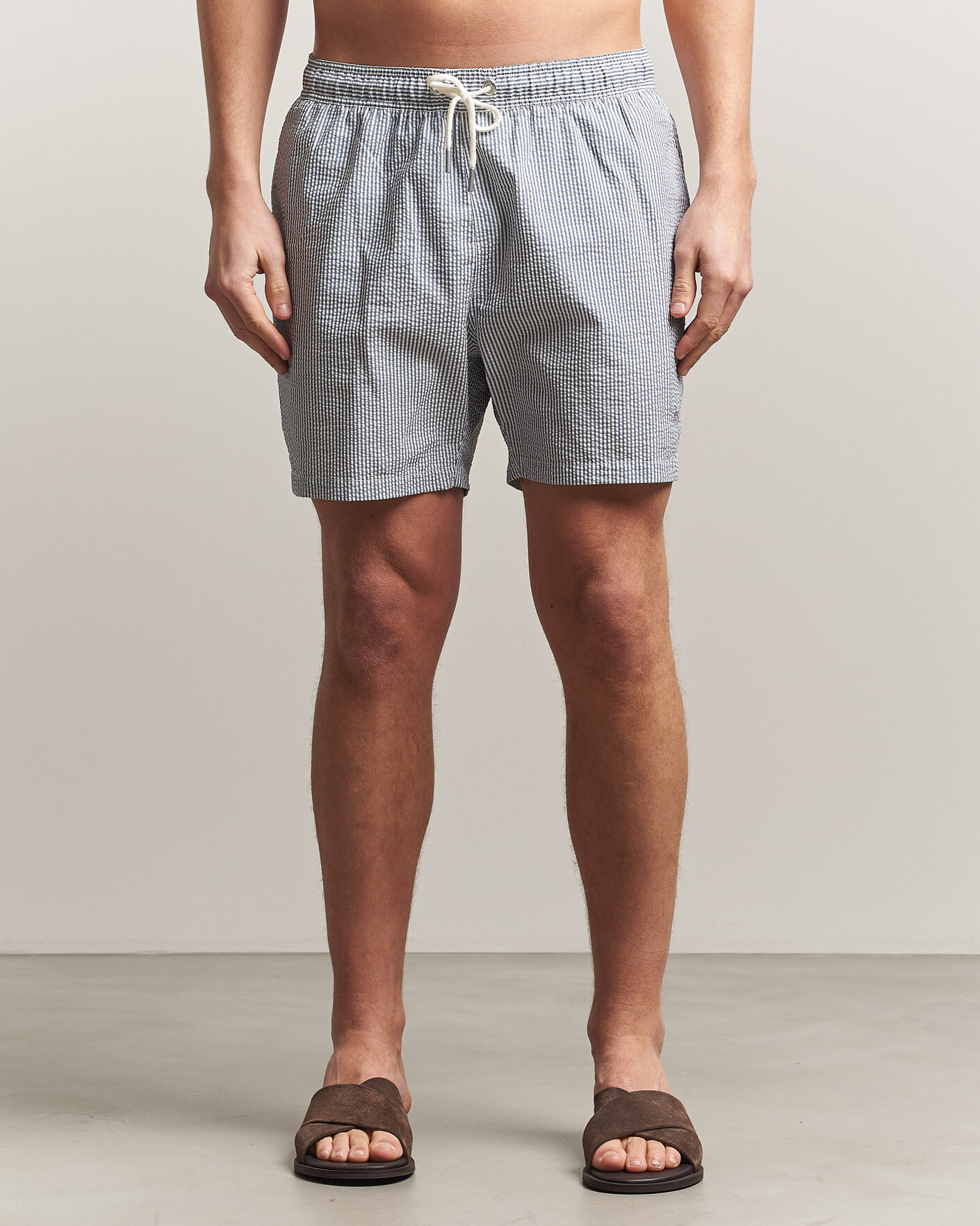 Heren | Zwembroek | Gant | Seersucker Striped Swimshorts Vintage Blue