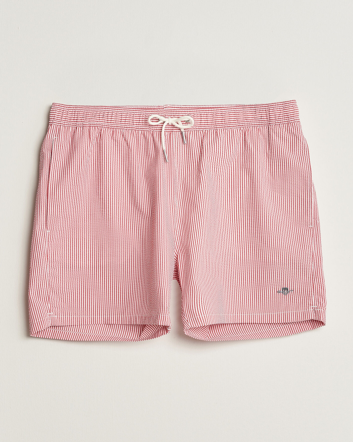 Heren | Zwembroek | Gant | Seersucker Striped Swimshorts Rose Red