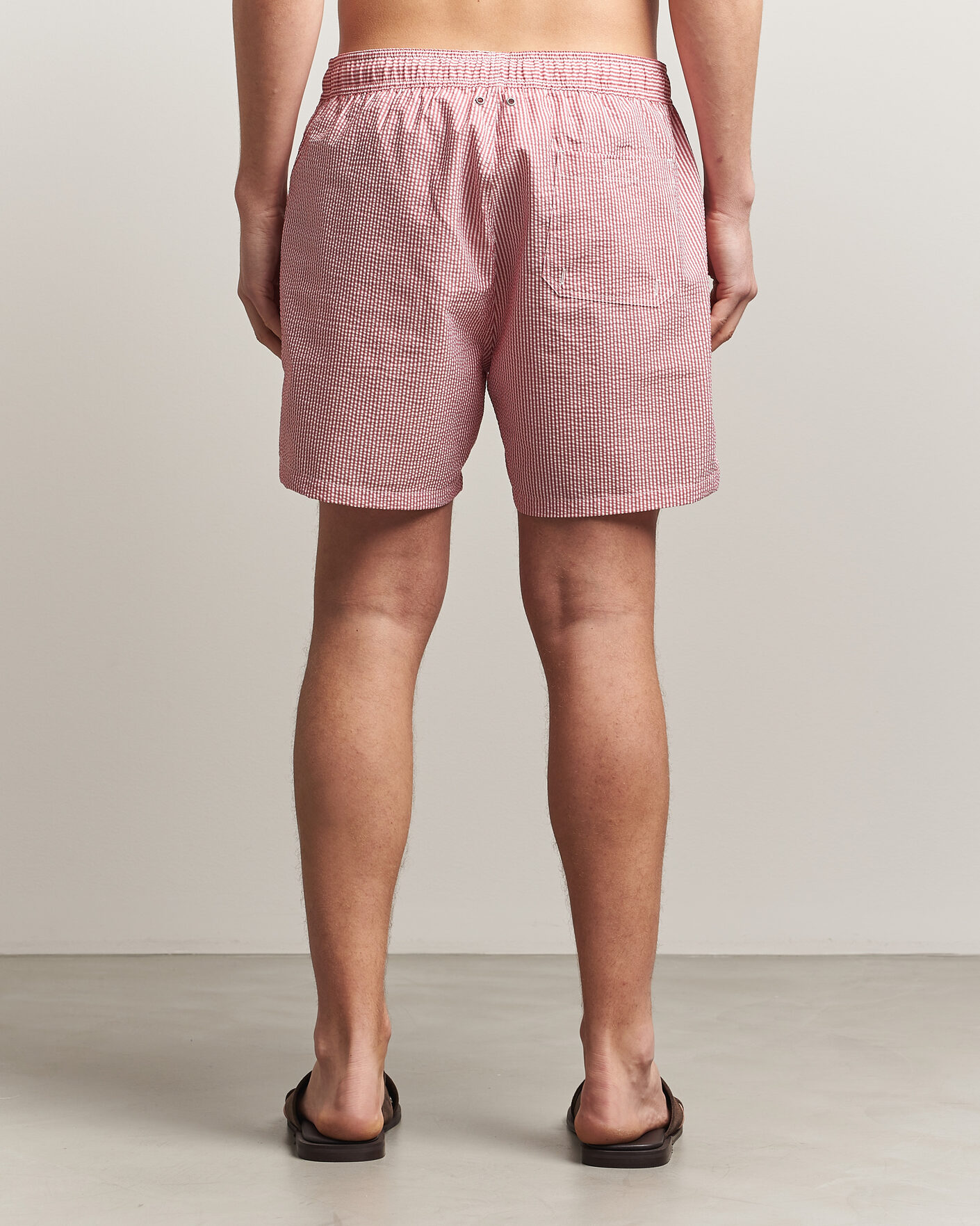 Heren | Zwembroek | Gant | Seersucker Striped Swimshorts Rose Red