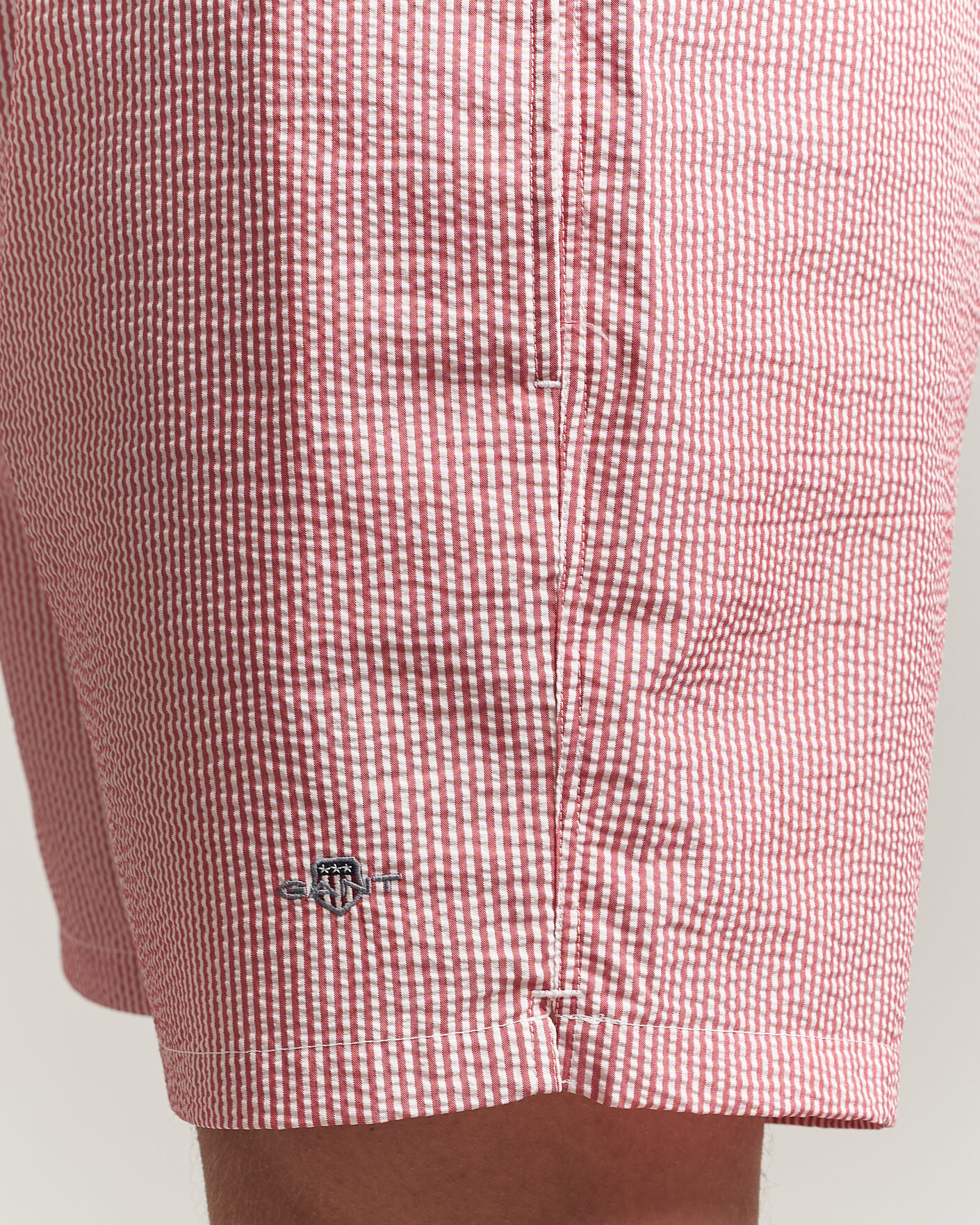 Heren | Zwembroek | Gant | Seersucker Striped Swimshorts Rose Red
