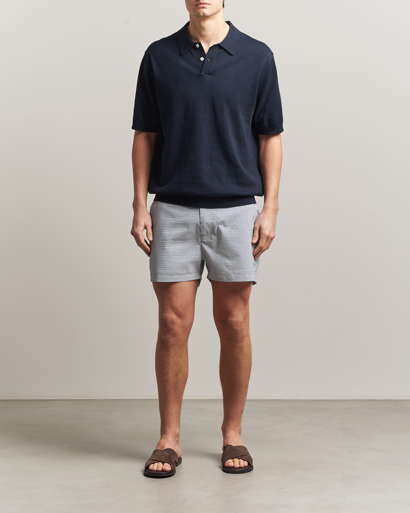 Heren | Zwembroek | Gant | Fitted Seersucker Swimshorts Vintage Blue