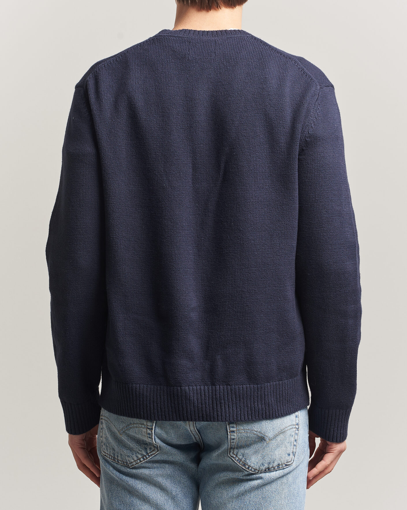 Heren | Truien | Gant | Cotton/Cashmere Knitted Sweater Evening Blue
