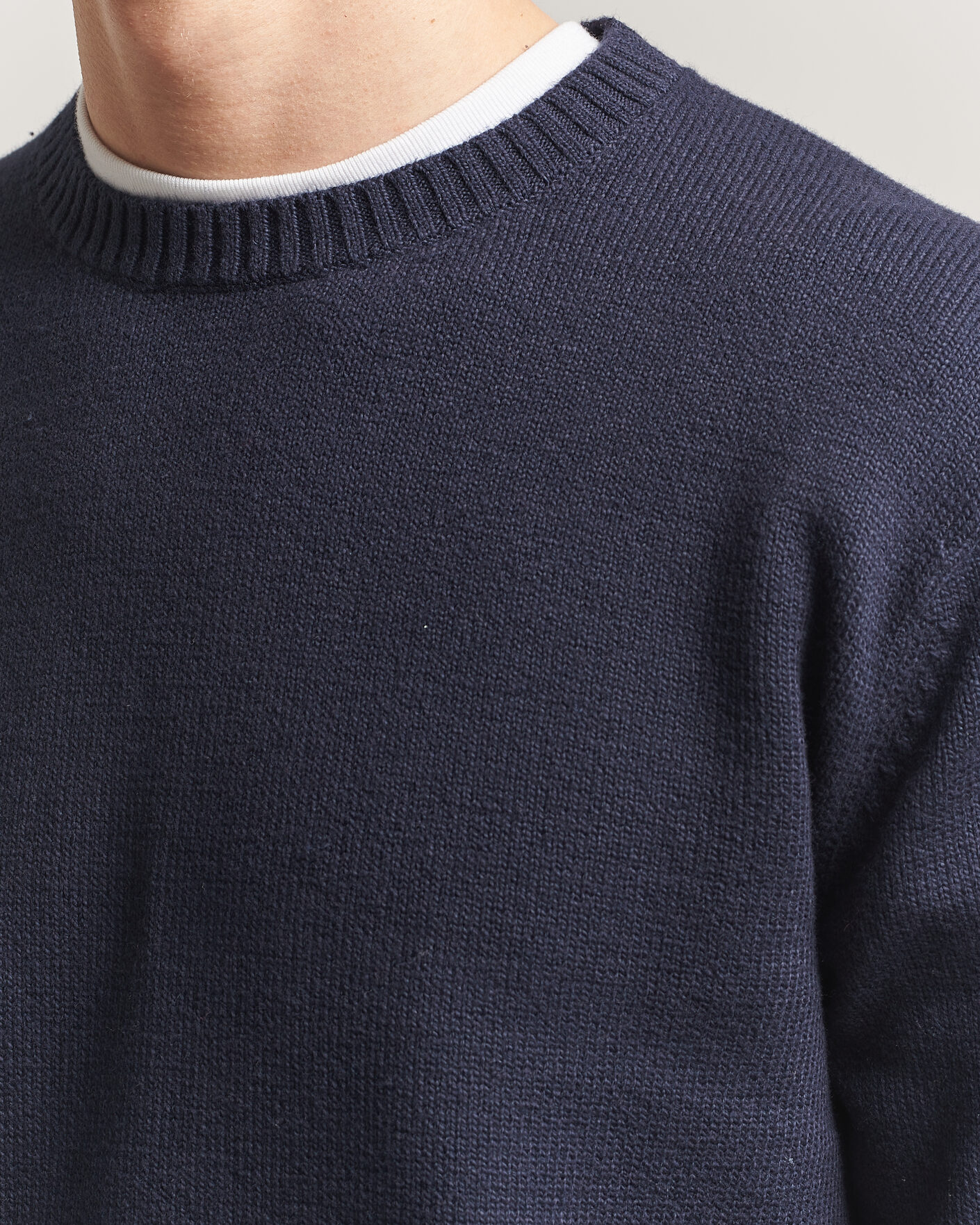 Heren | Truien | GANT | Cotton/Cashmere Knitted Sweater Evening Blue