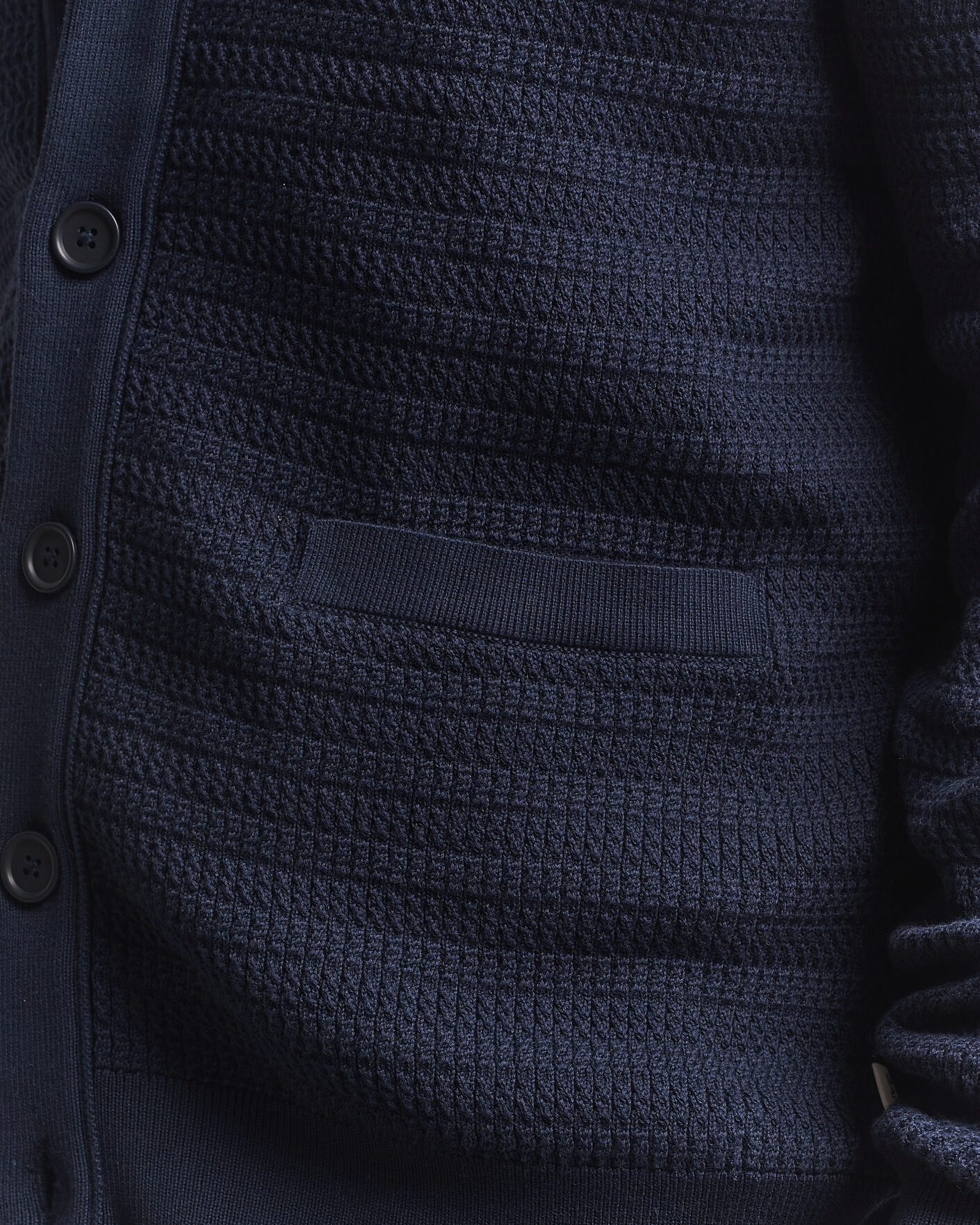 Heren | Truien | Gant | Heavy Knitted Shawl Collar Cardigan Evening Blue