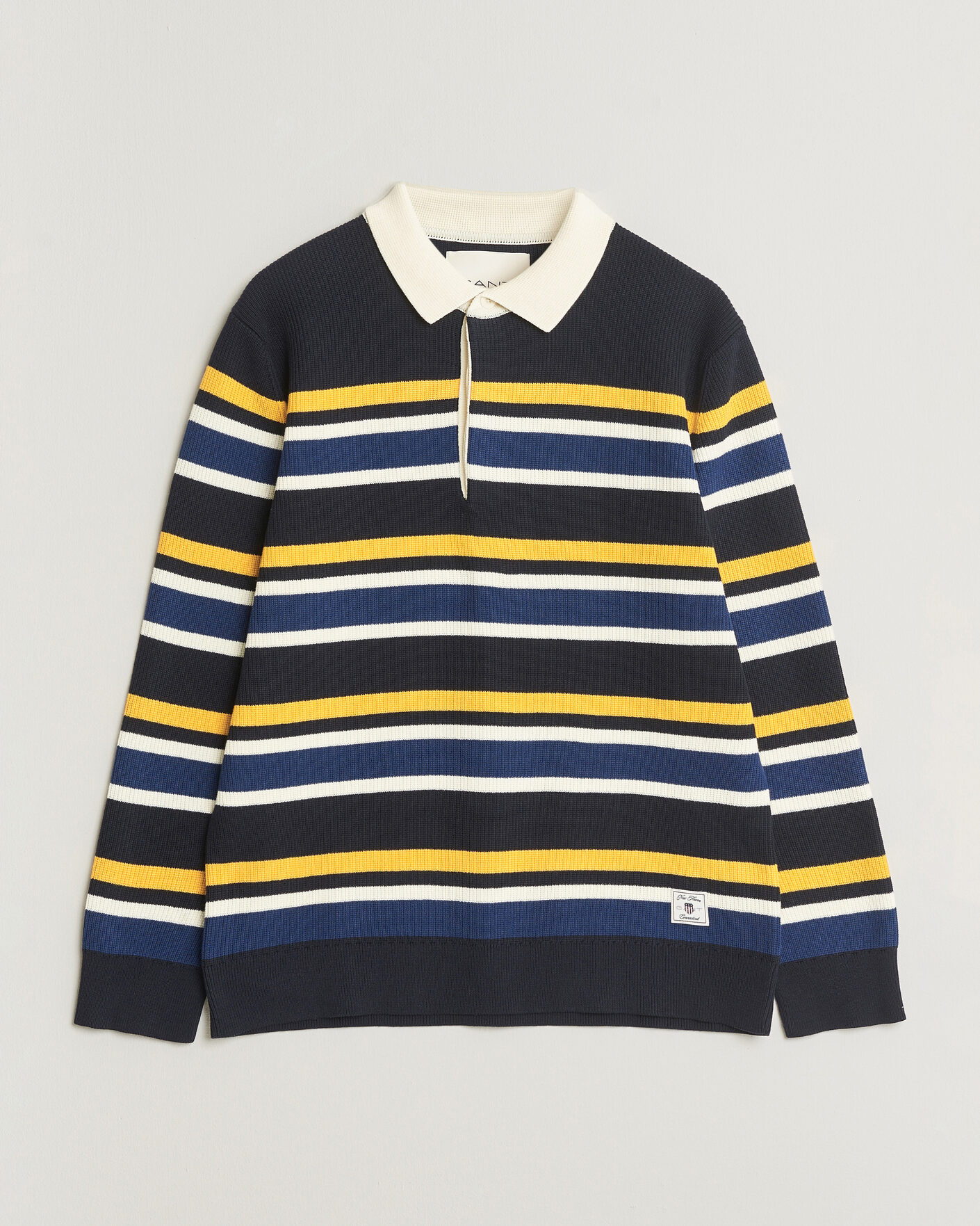 Heren | Truien | Gant | Multisptriped Knitted Rugger Evening Blue