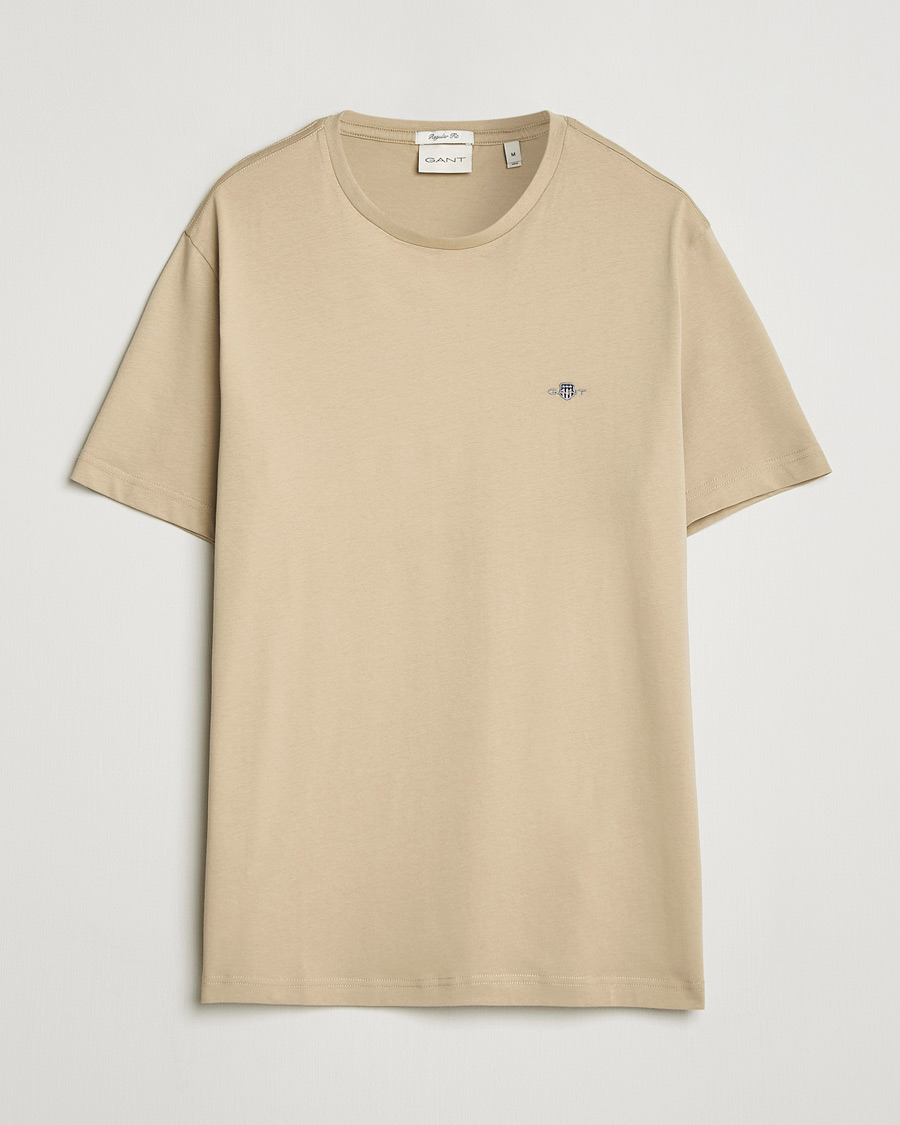 Heren | T-shirts | Gant | The Original T-Shirt Oat Beige