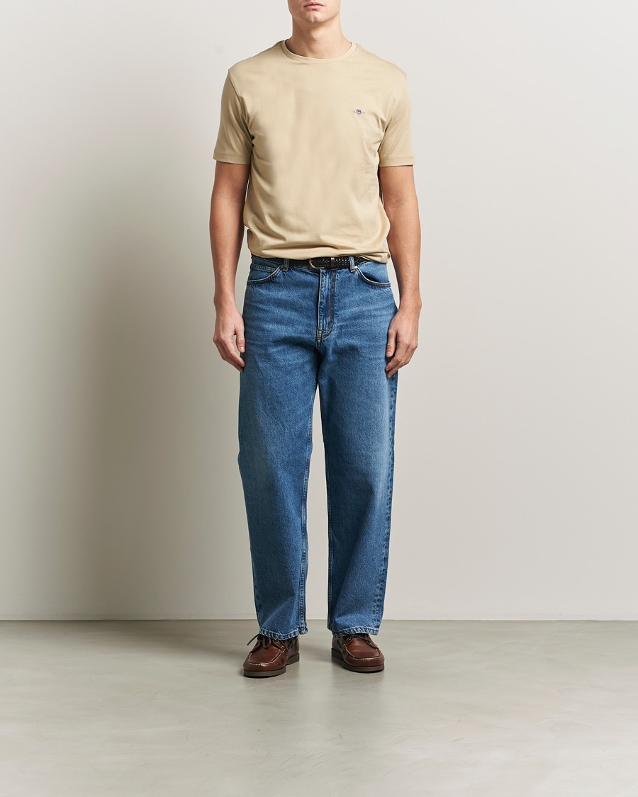 Heren | T-shirts | Gant | The Original T-Shirt Oat Beige