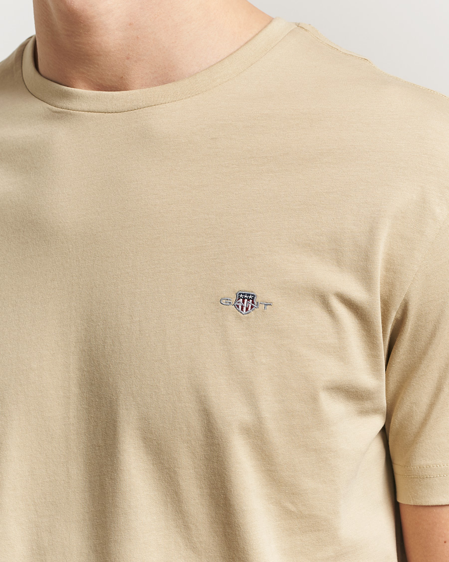 Heren | T-shirts | Gant | The Original T-Shirt Oat Beige