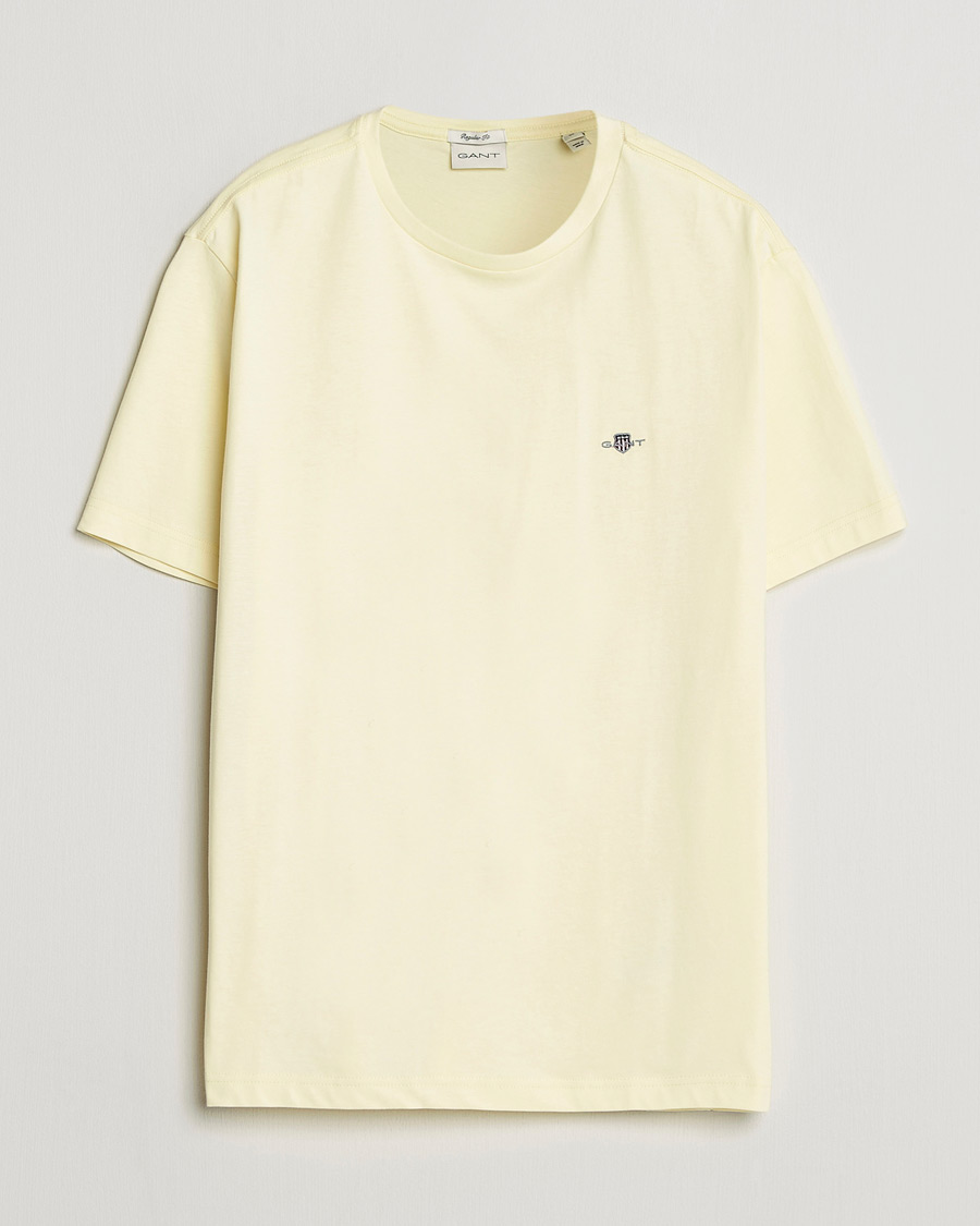 Heren | T-shirts | GANT | The Original T-Shirt Vanilla Yellow