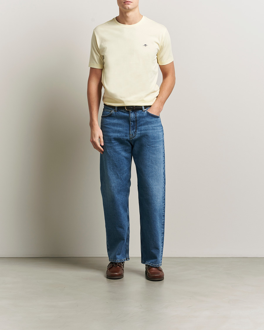 Heren | T-shirts | GANT | The Original T-Shirt Vanilla Yellow